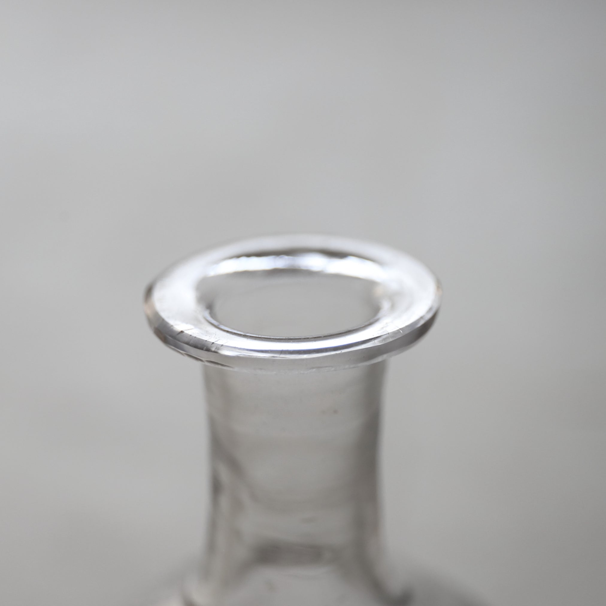 GLASS BOTTLE, Enamel-painted with grass design with lid, French Antique, Early Modern Period(16th–19th centuries)