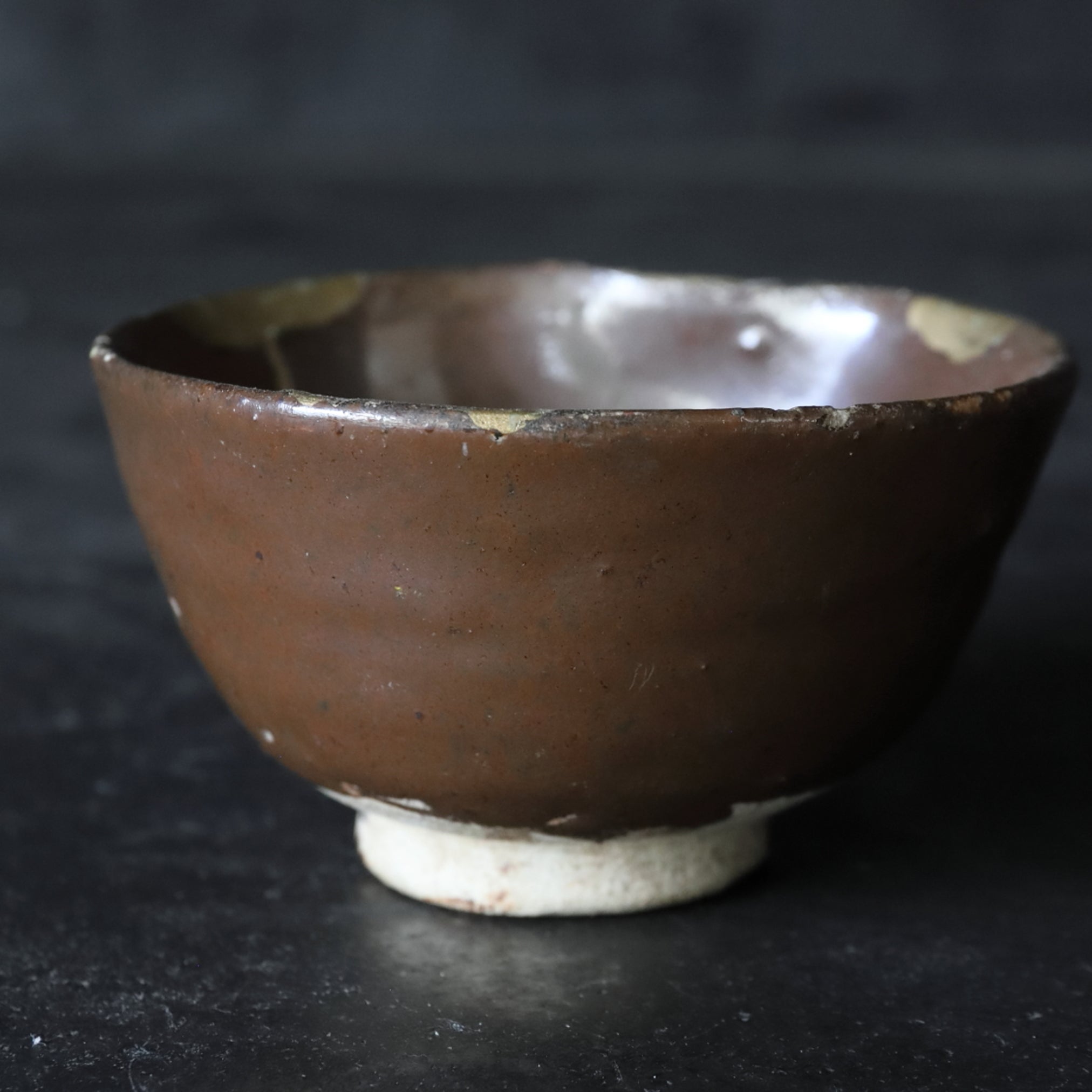 TAZÓN DE TÉ, Ko-Seto, vidriado de hierro, Período Muromachi(1336–1573 d. C.)