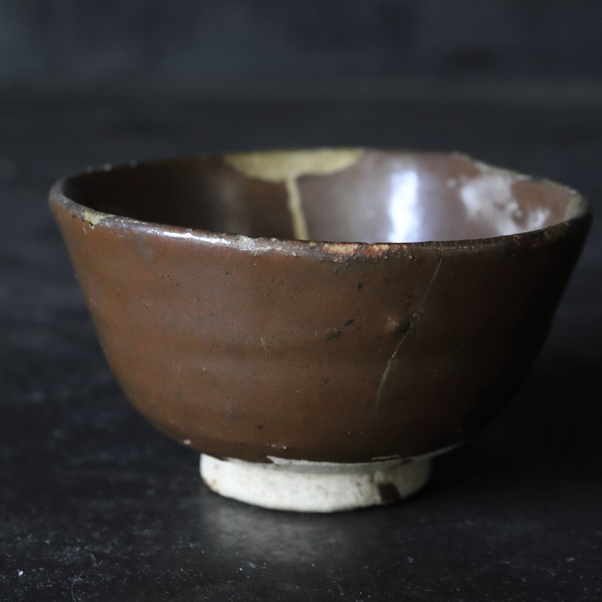 TAZÓN DE TÉ, Ko-Seto, vidriado de hierro, Período Muromachi(1336–1573 d. C.)