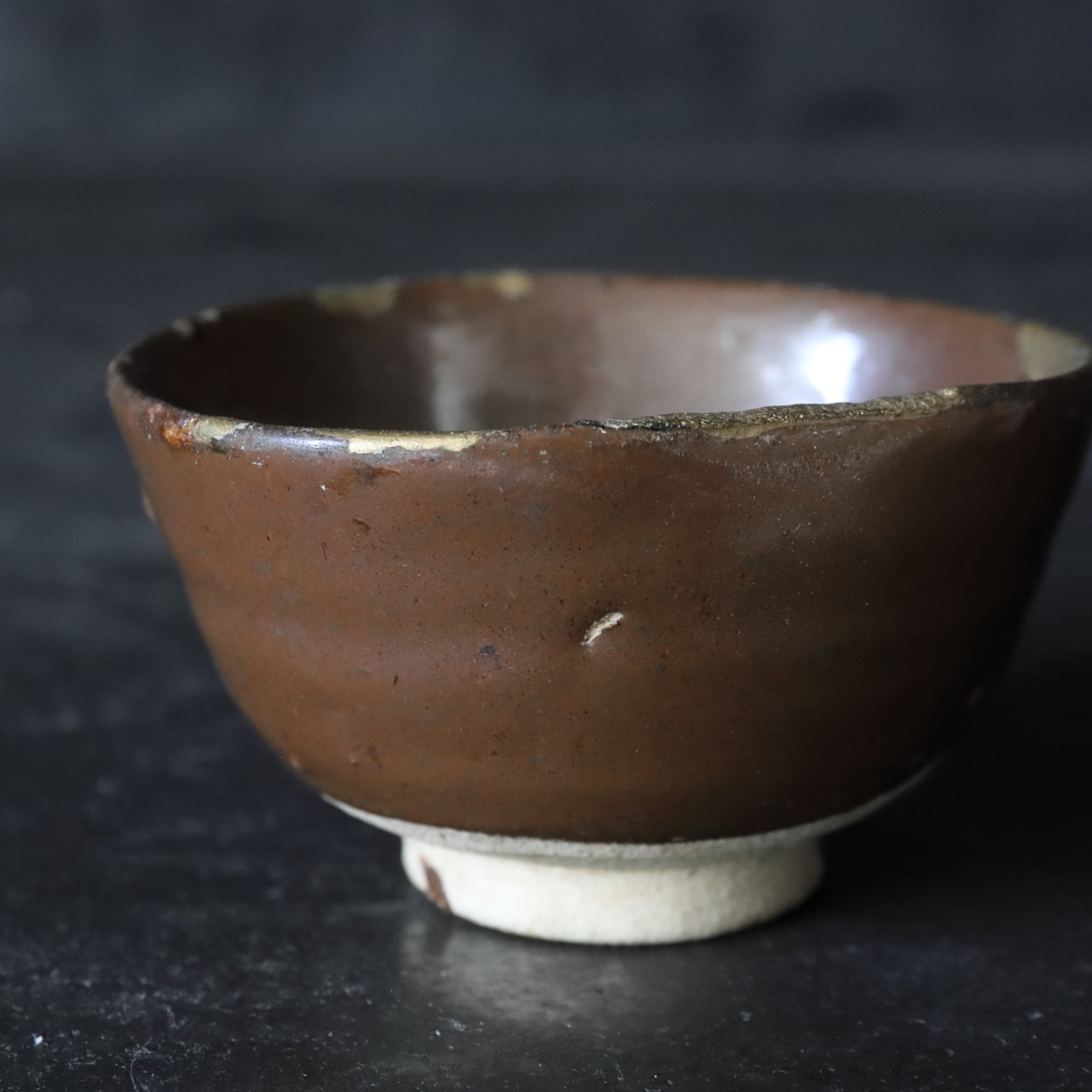 TAZÓN DE TÉ, Ko-Seto, vidriado de hierro, Período Muromachi(1336–1573 d. C.)