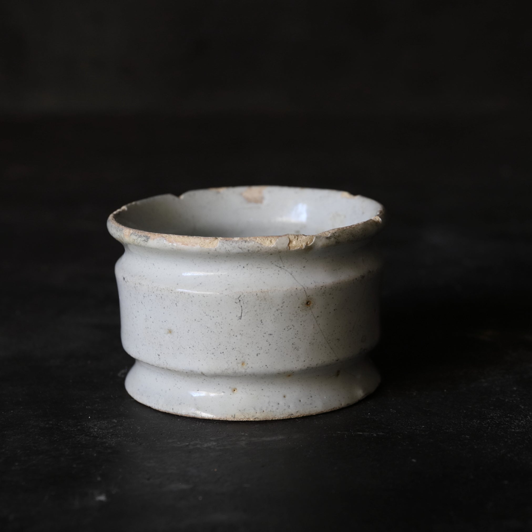 KLEINES GEFÄSS, Delfter Ware, weiß glasiert, 3, Niederländische Antiquität, Frühe Neuzeit(16.–19. Jahrhundert)