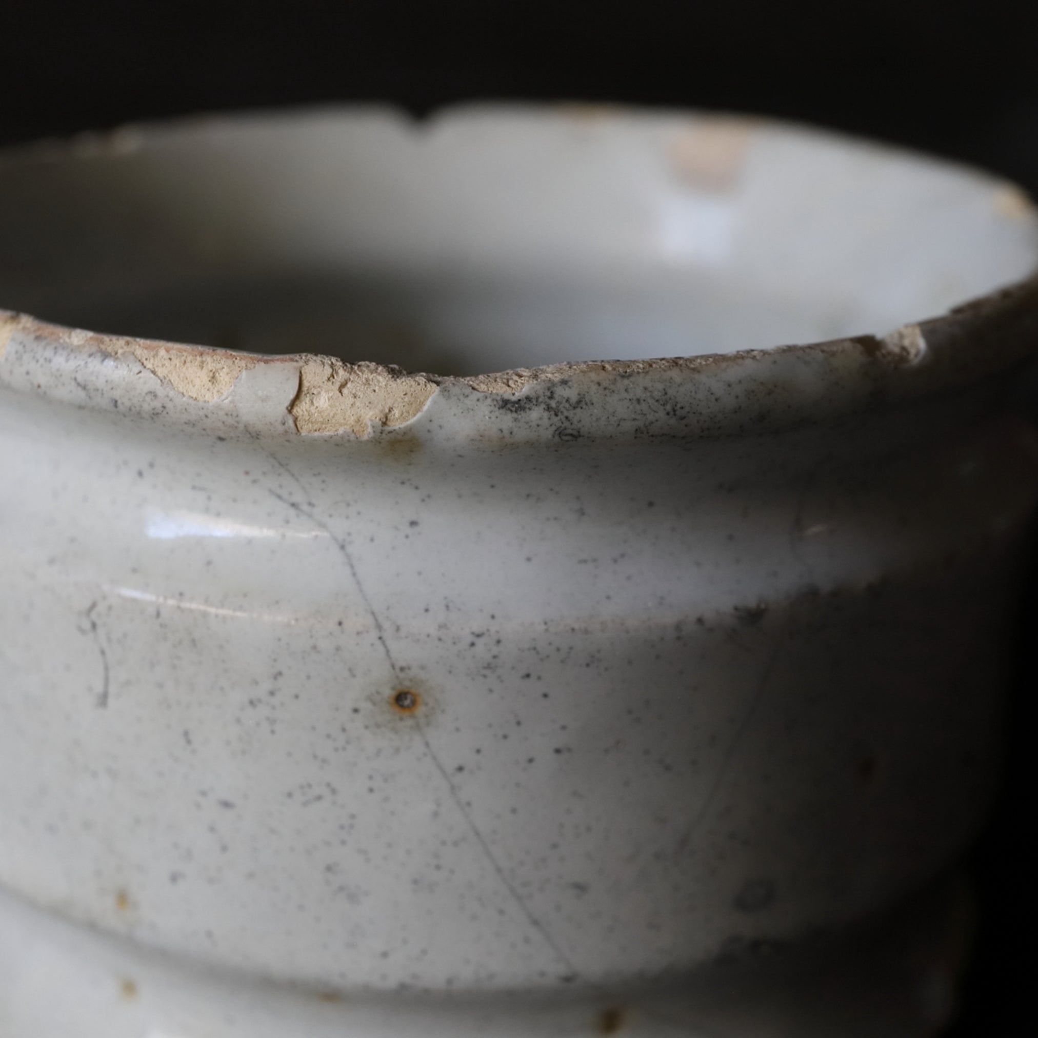 KLEINES GEFÄSS, Delfter Ware, weiß glasiert, 3, Niederländische Antiquität, Frühe Neuzeit(16.–19. Jahrhundert)