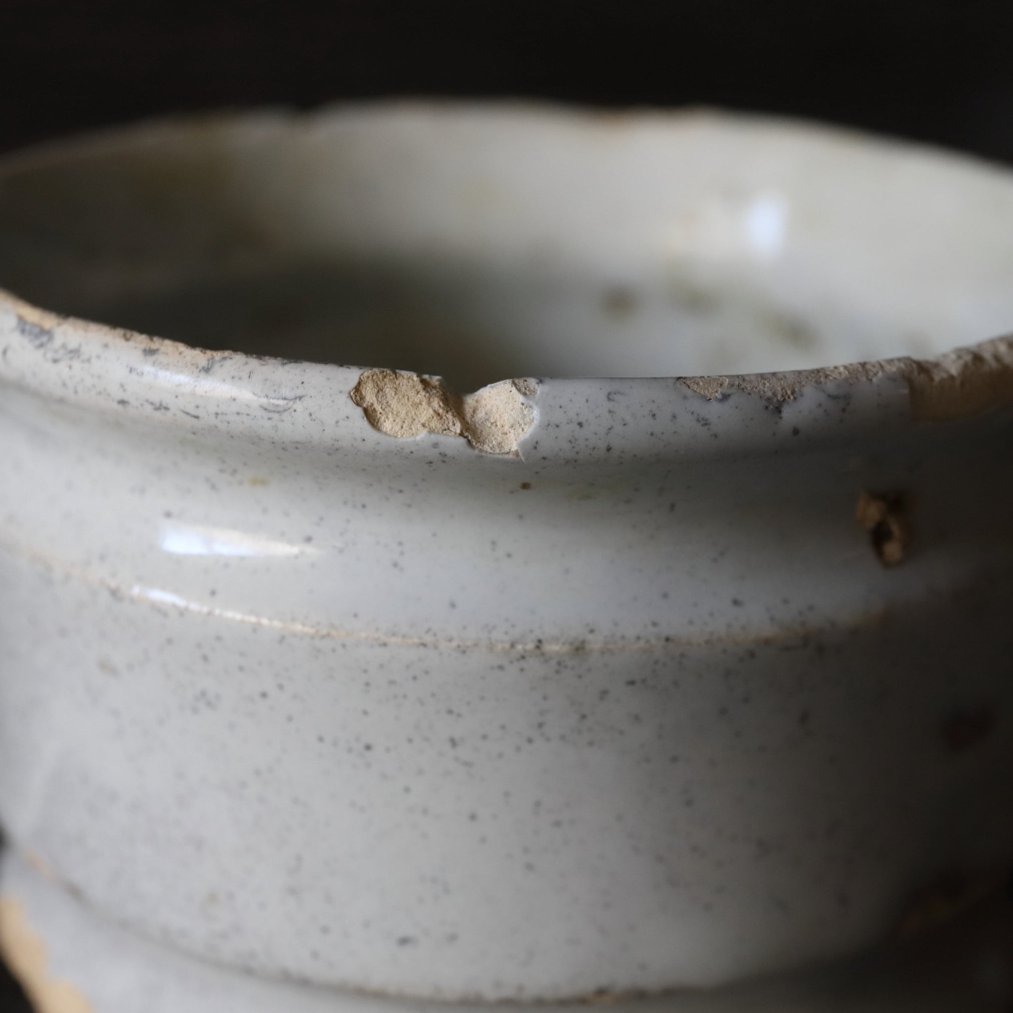 KLEINES GEFÄSS, Delfter Ware, weiß glasiert, 3, Niederländische Antiquität, Frühe Neuzeit(16.–19. Jahrhundert)