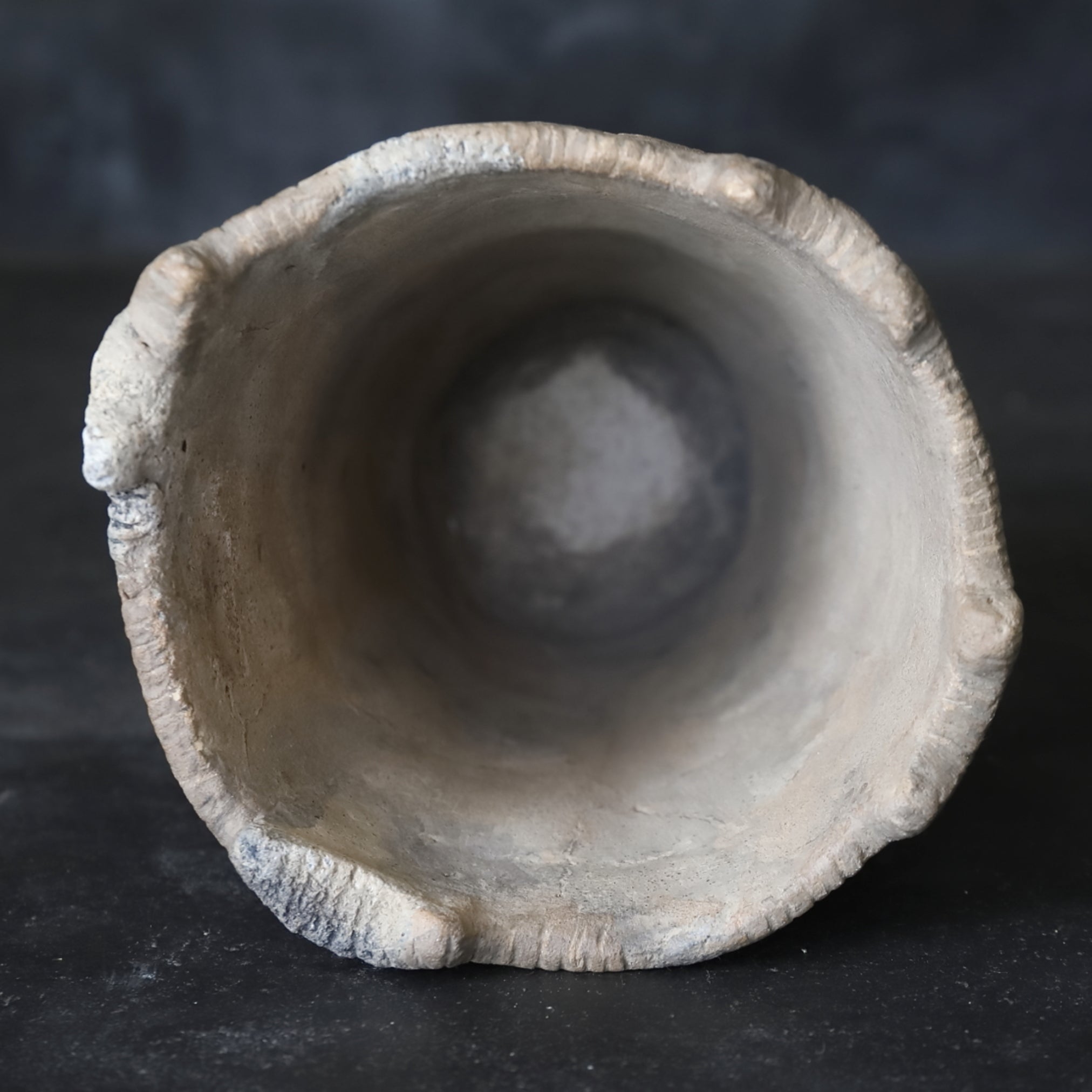 DEEP BOWL, Earthenware, With raised band design, Jomon Period(10000–300BCE)