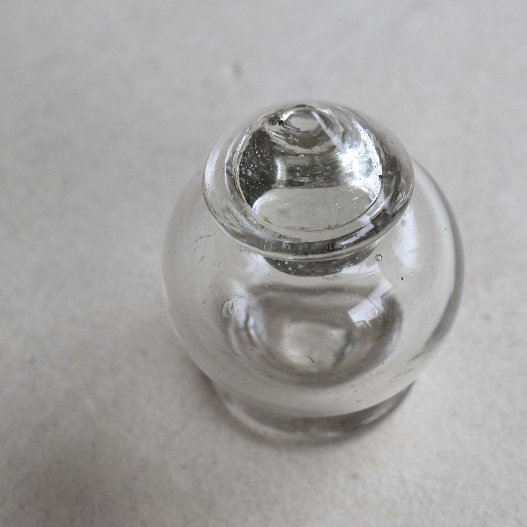 GLASS LIDDED VESSEL / TEA CADDY, Mitate(tea caddy)