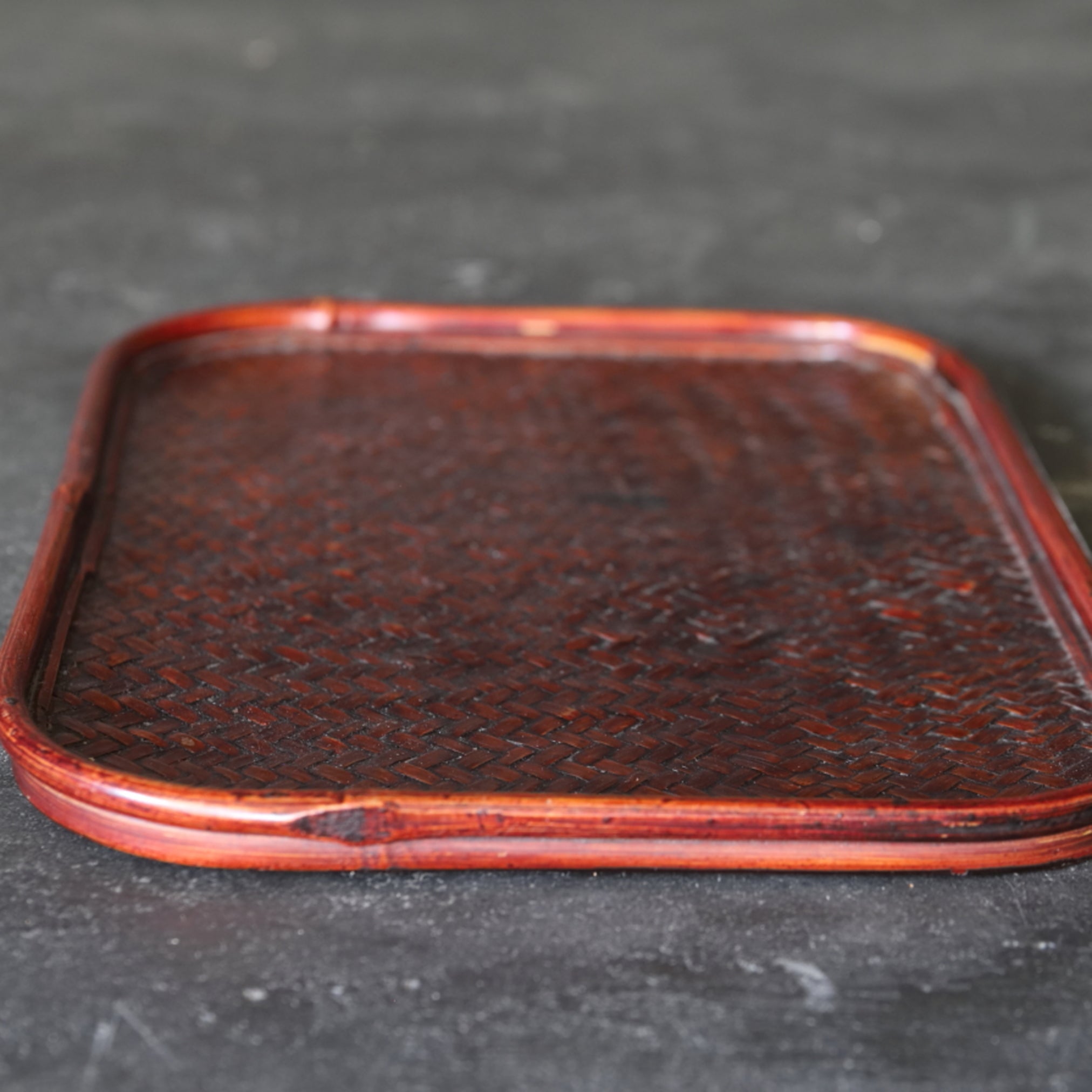 BANDEJA DE TÉ, Trenzado ajiro, Período Taisho–Showa(1912–1989 d. C.)