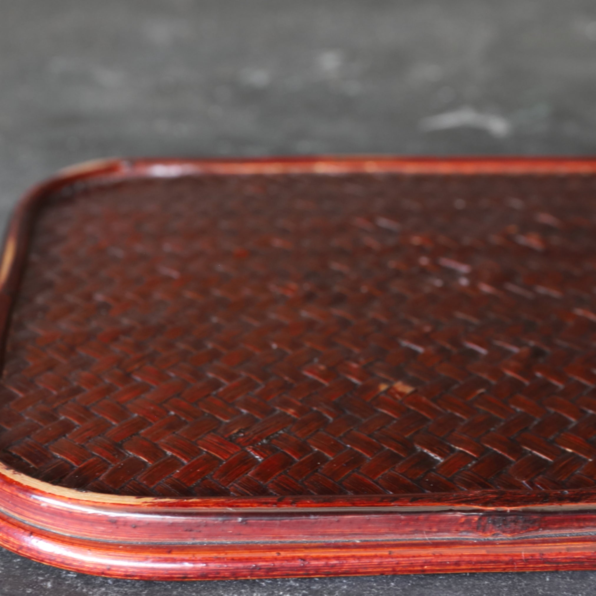 BANDEJA DE TÉ, Trenzado ajiro, Período Taisho–Showa(1912–1989 d. C.)