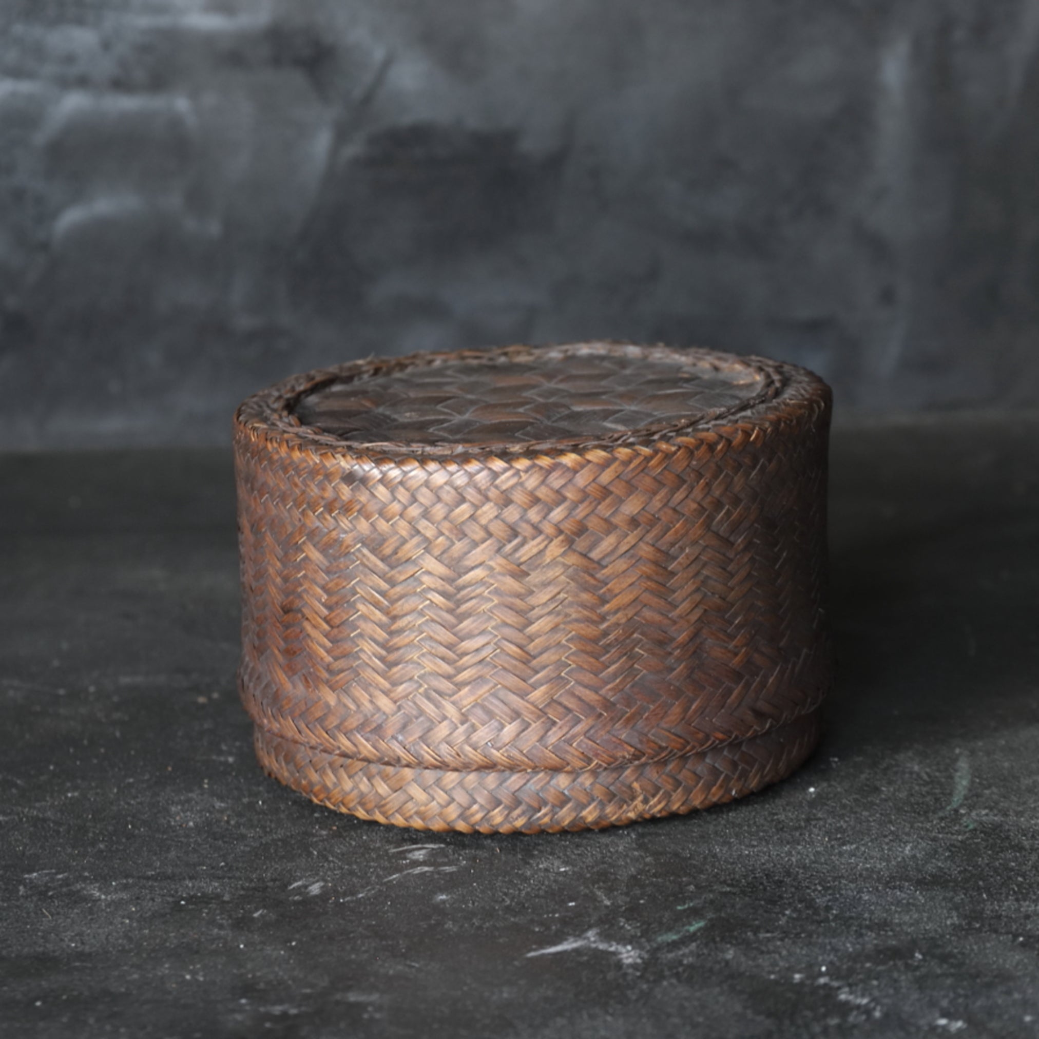 CAJA DE TÉ, Trenzado ajiro, Período Taisho–Showa(1912–1989 d. C.)