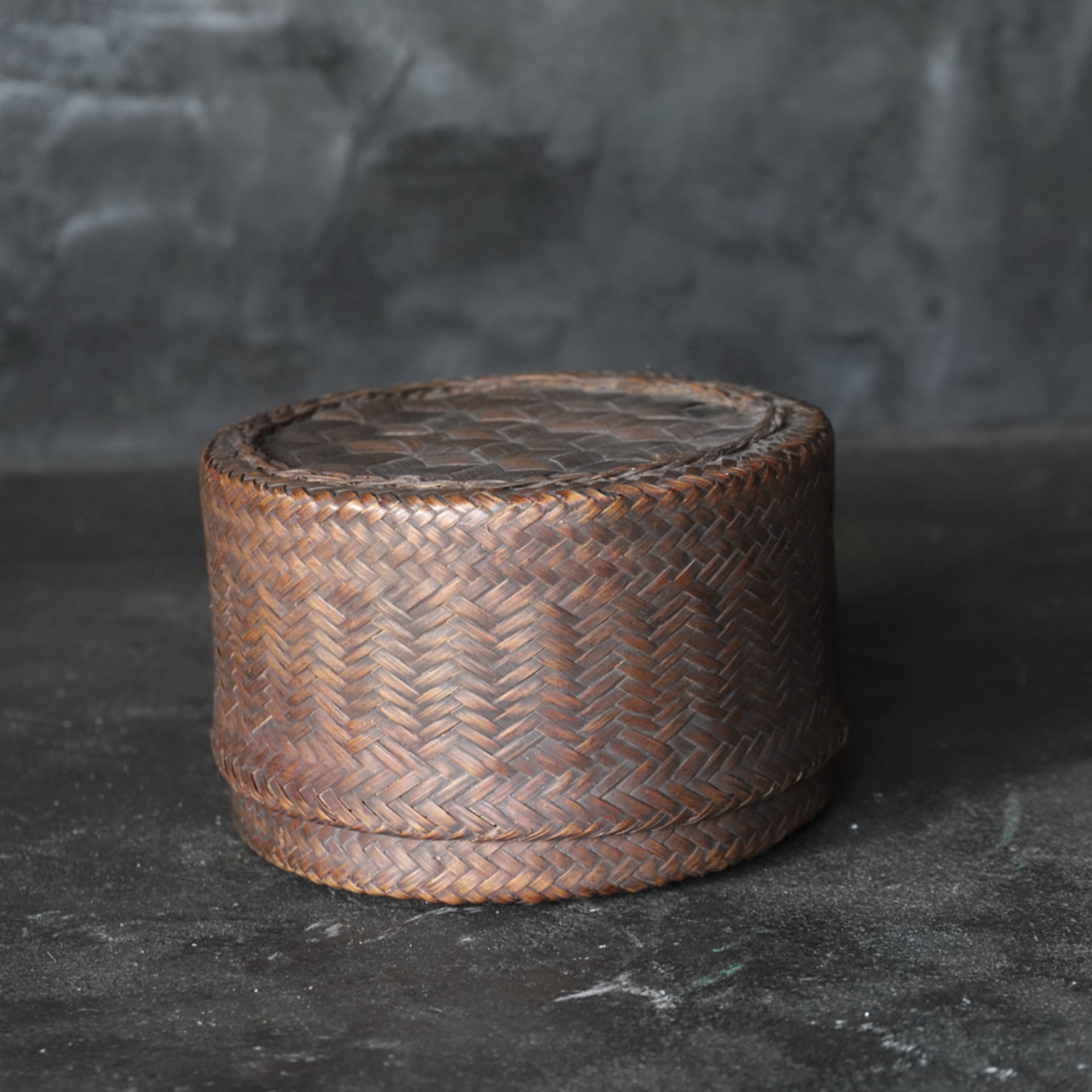 CAJA DE TÉ, Trenzado ajiro, Período Taisho–Showa(1912–1989 d. C.)