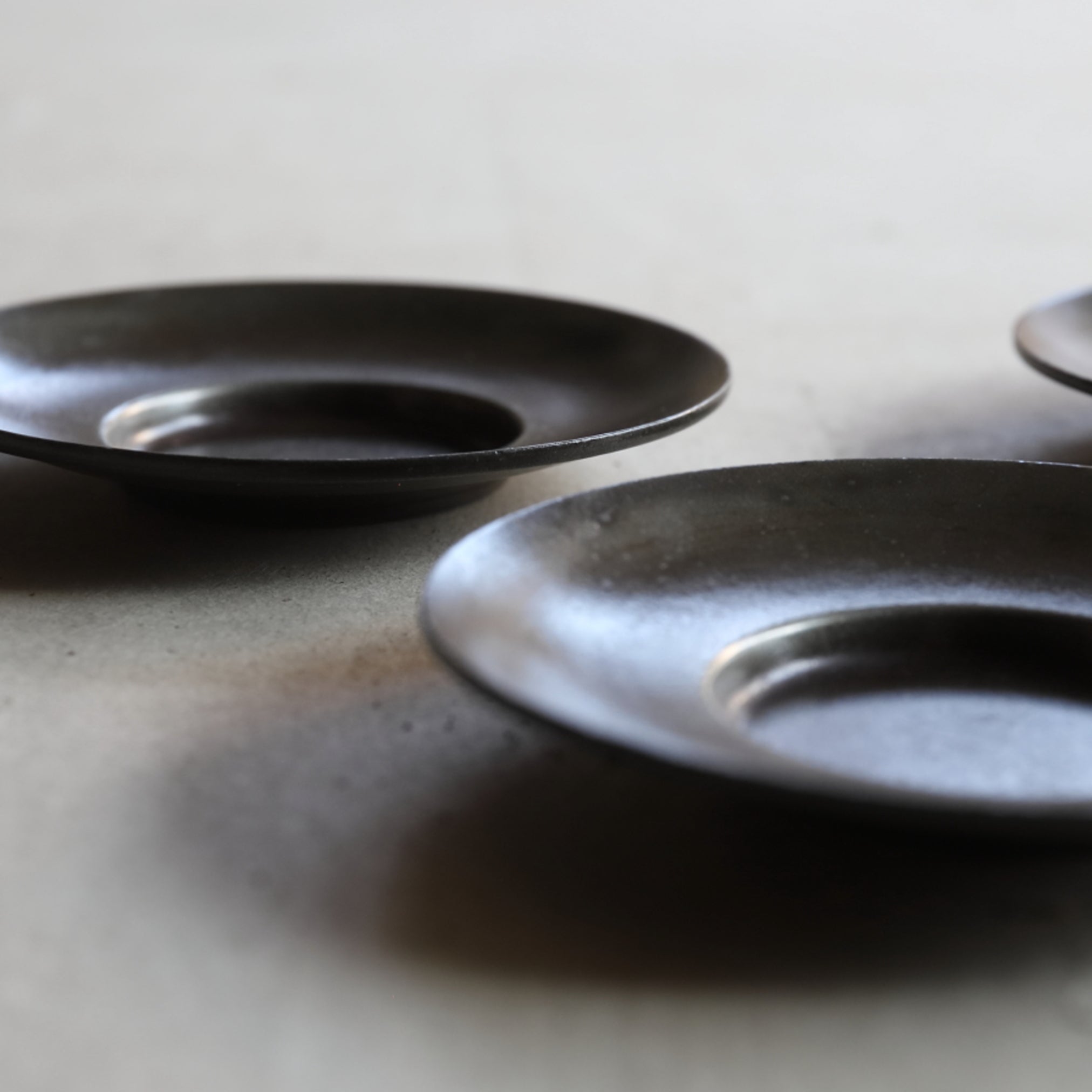 OLD ROUND TIN TEA SAUCER, Set of 5, Qing Dynasty(1616–1911CE)