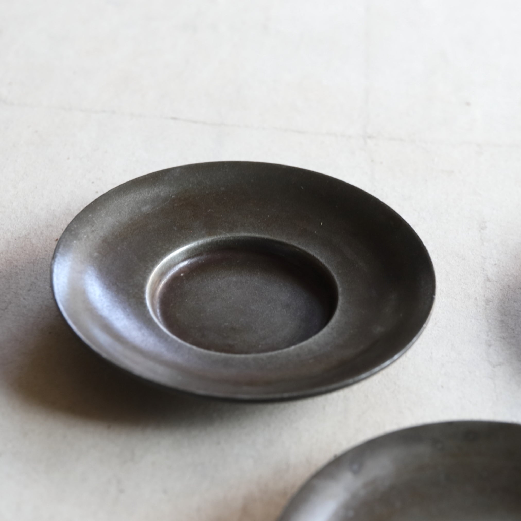 OLD ROUND TIN TEA SAUCER, Set of 5, Qing Dynasty(1616–1911CE)