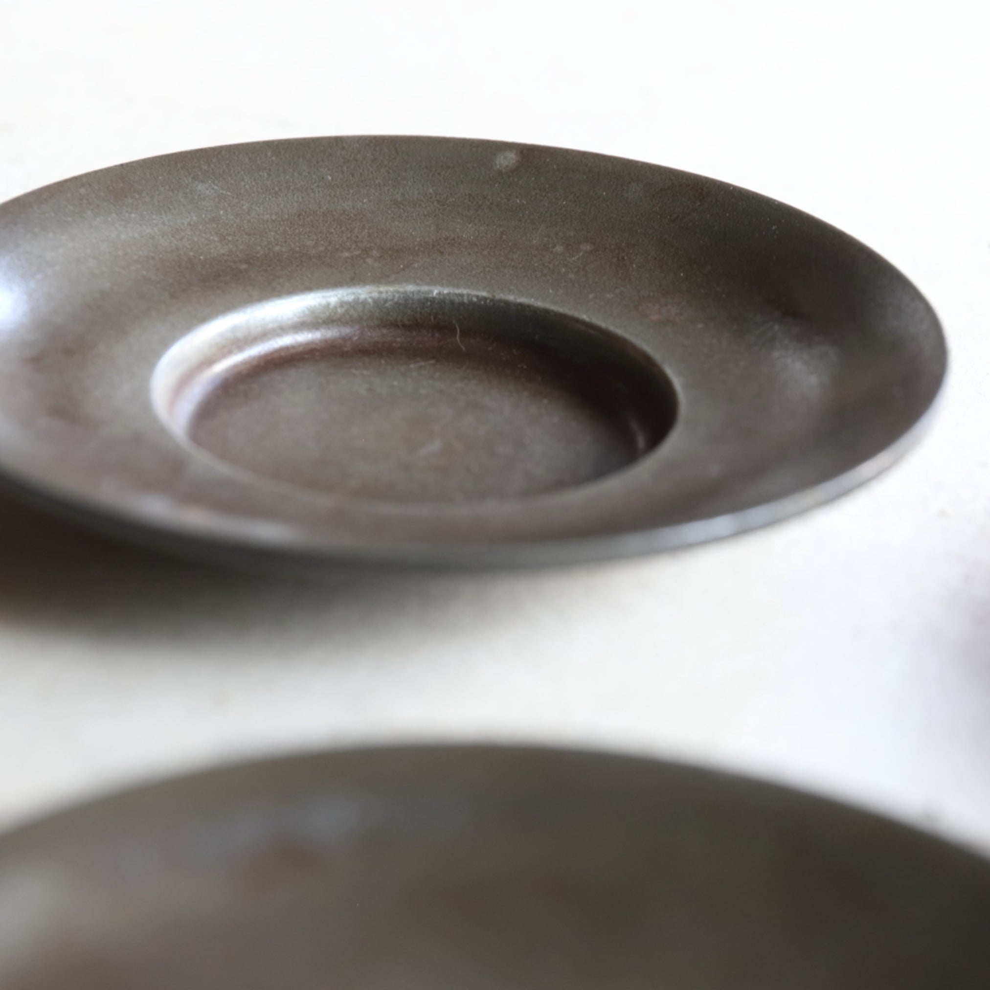 OLD ROUND TIN TEA SAUCER, Set of 5, Qing Dynasty(1616–1911CE)