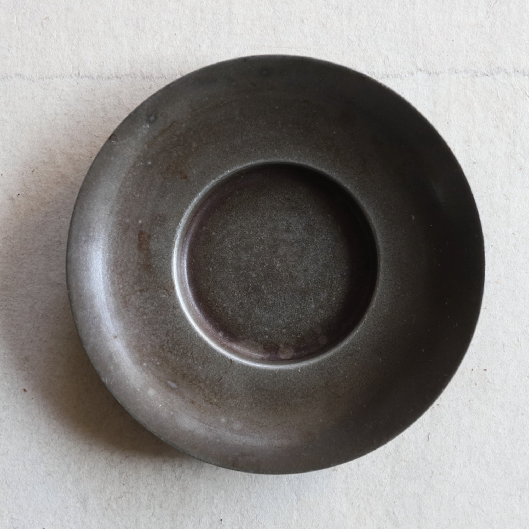 OLD ROUND TIN TEA SAUCER, Set of 5, Qing Dynasty(1616–1911CE)