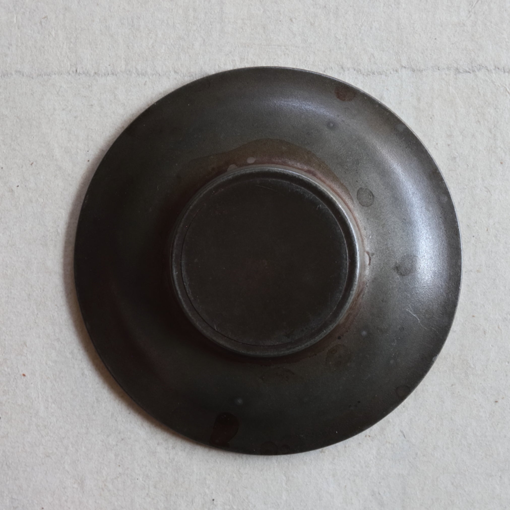 OLD ROUND TIN TEA SAUCER, Set of 5, Qing Dynasty(1616–1911CE)