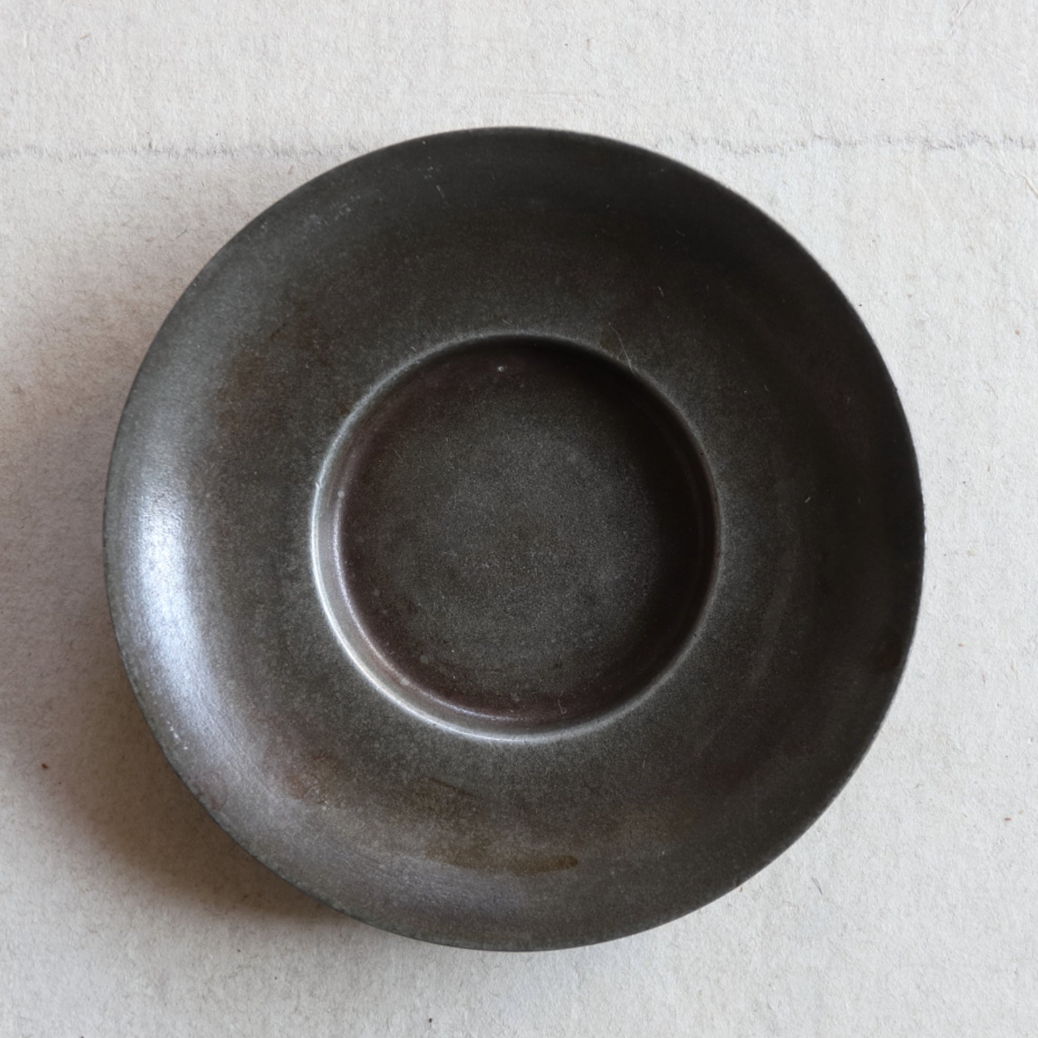 OLD ROUND TIN TEA SAUCER, Set of 5, Qing Dynasty(1616–1911CE)