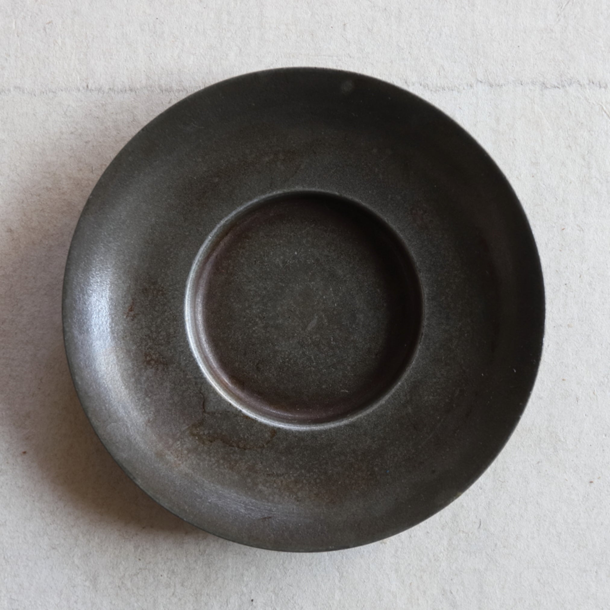 OLD ROUND TIN TEA SAUCER, Set of 5, Qing Dynasty(1616–1911CE)