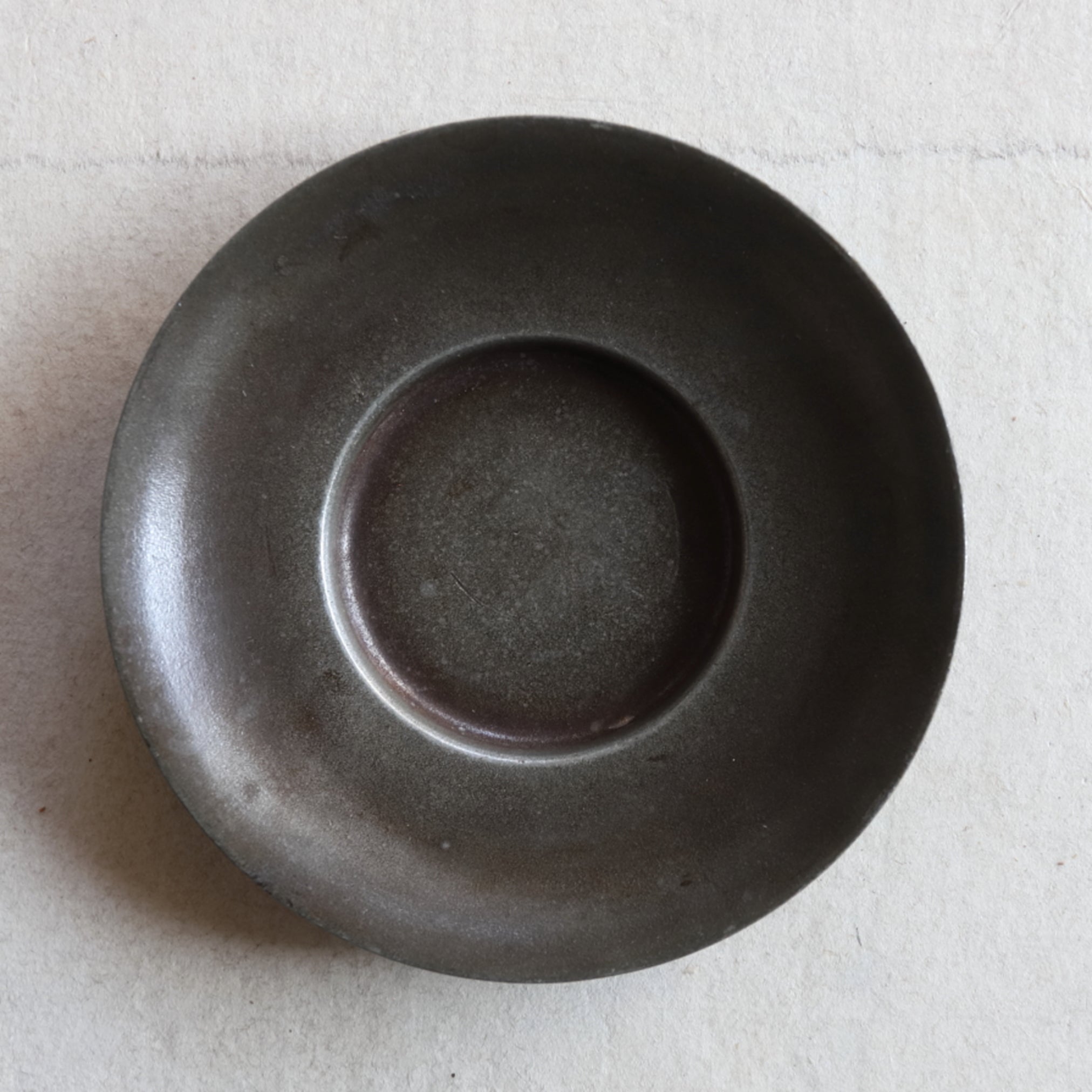 OLD ROUND TIN TEA SAUCER, Set of 5, Qing Dynasty(1616–1911CE)