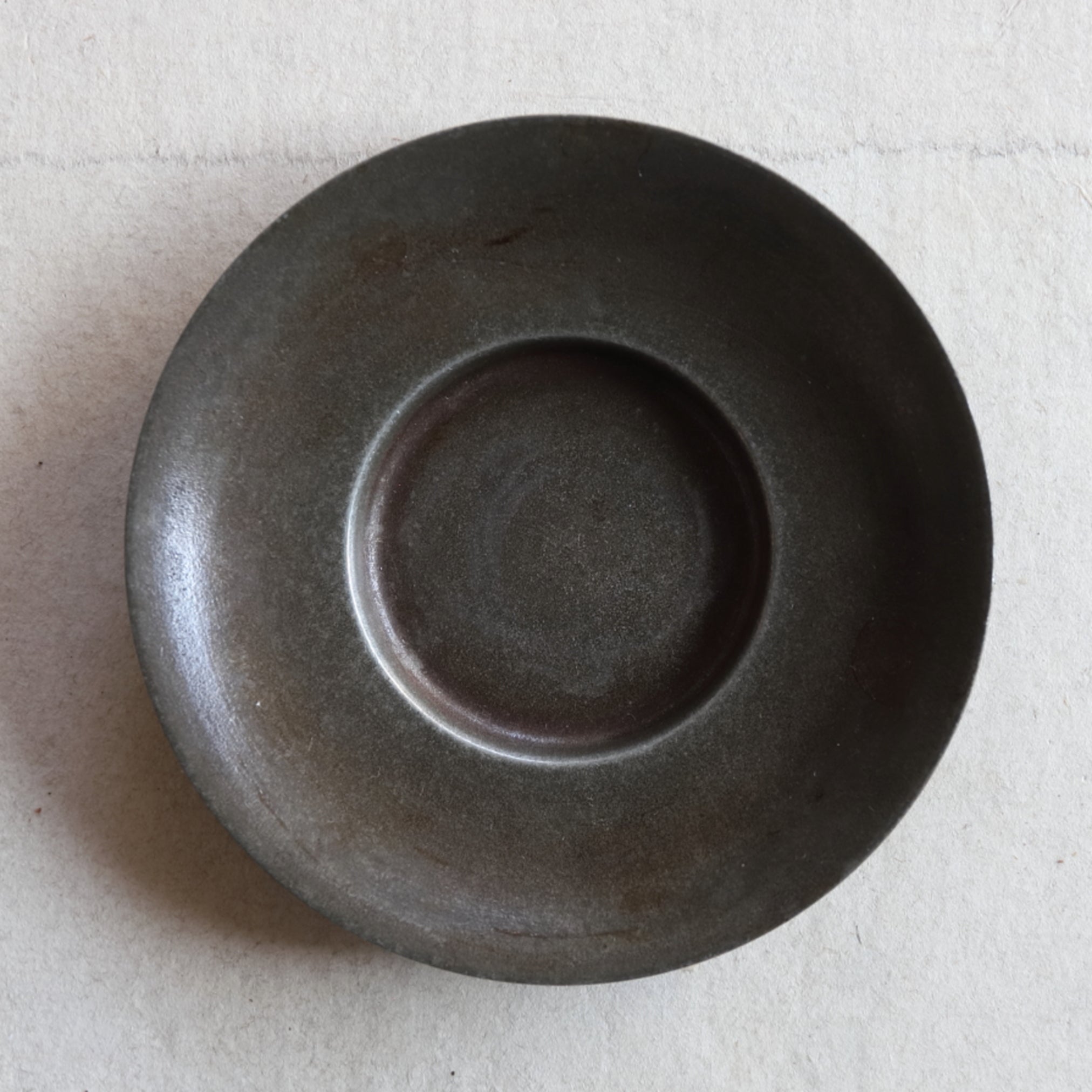 OLD ROUND TIN TEA SAUCER, Set of 5, Qing Dynasty(1616–1911CE)