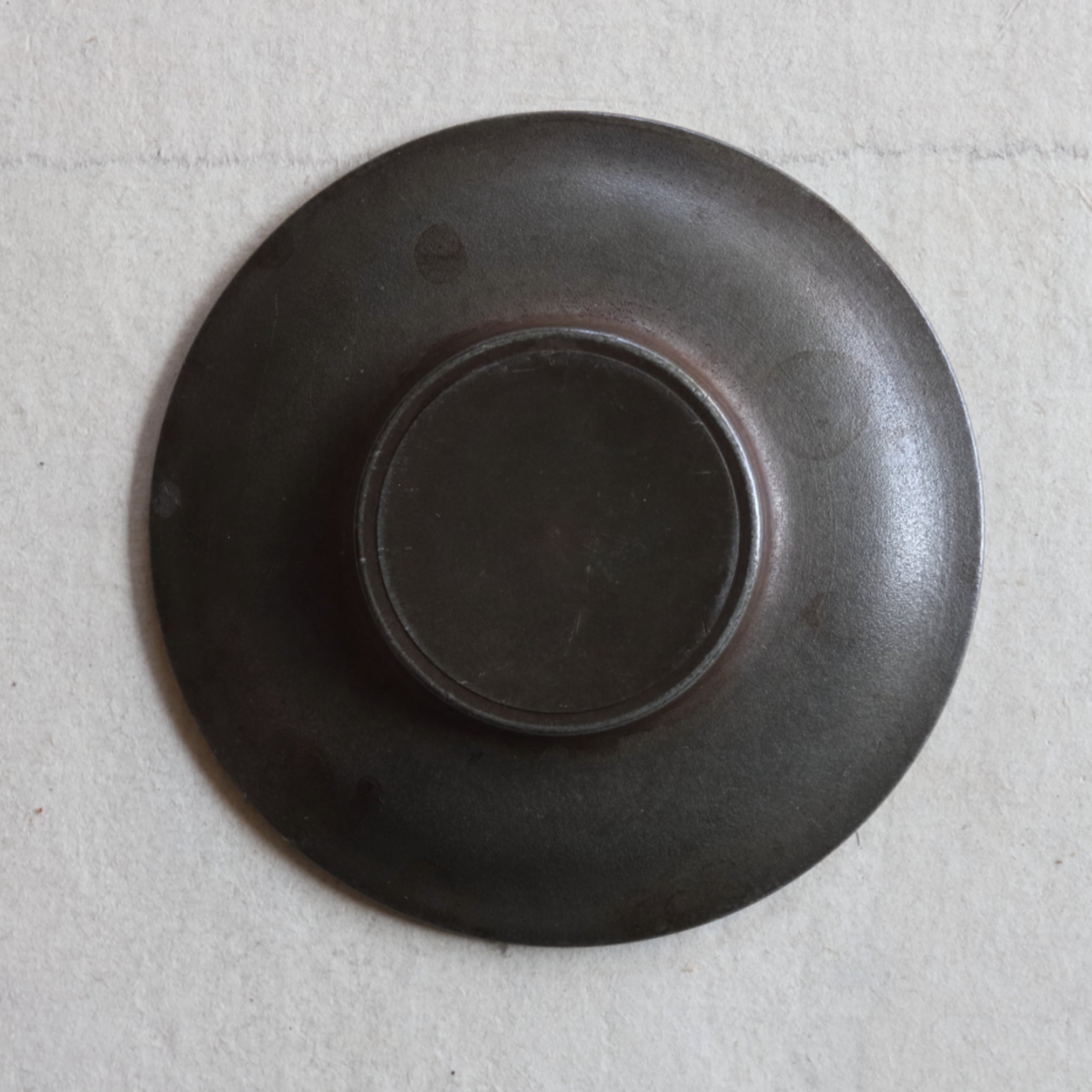 OLD ROUND TIN TEA SAUCER, Set of 5, Qing Dynasty(1616–1911CE)