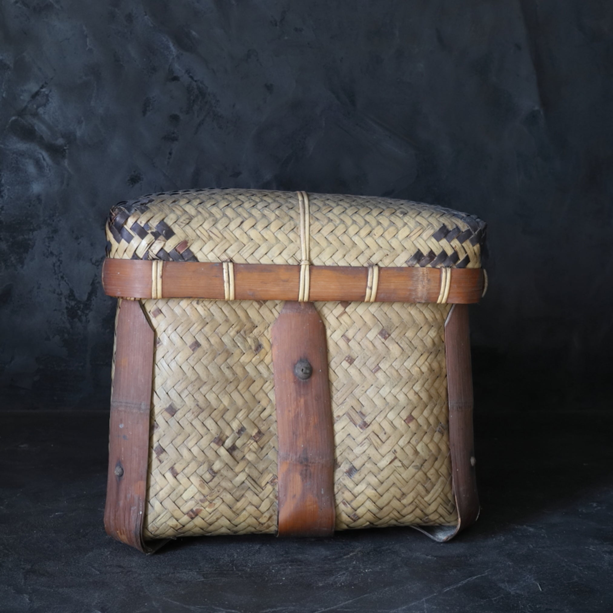 LARGE KUDZU BASKET / TEA BOX, Edo–Meiji Period(1603–1912CE)