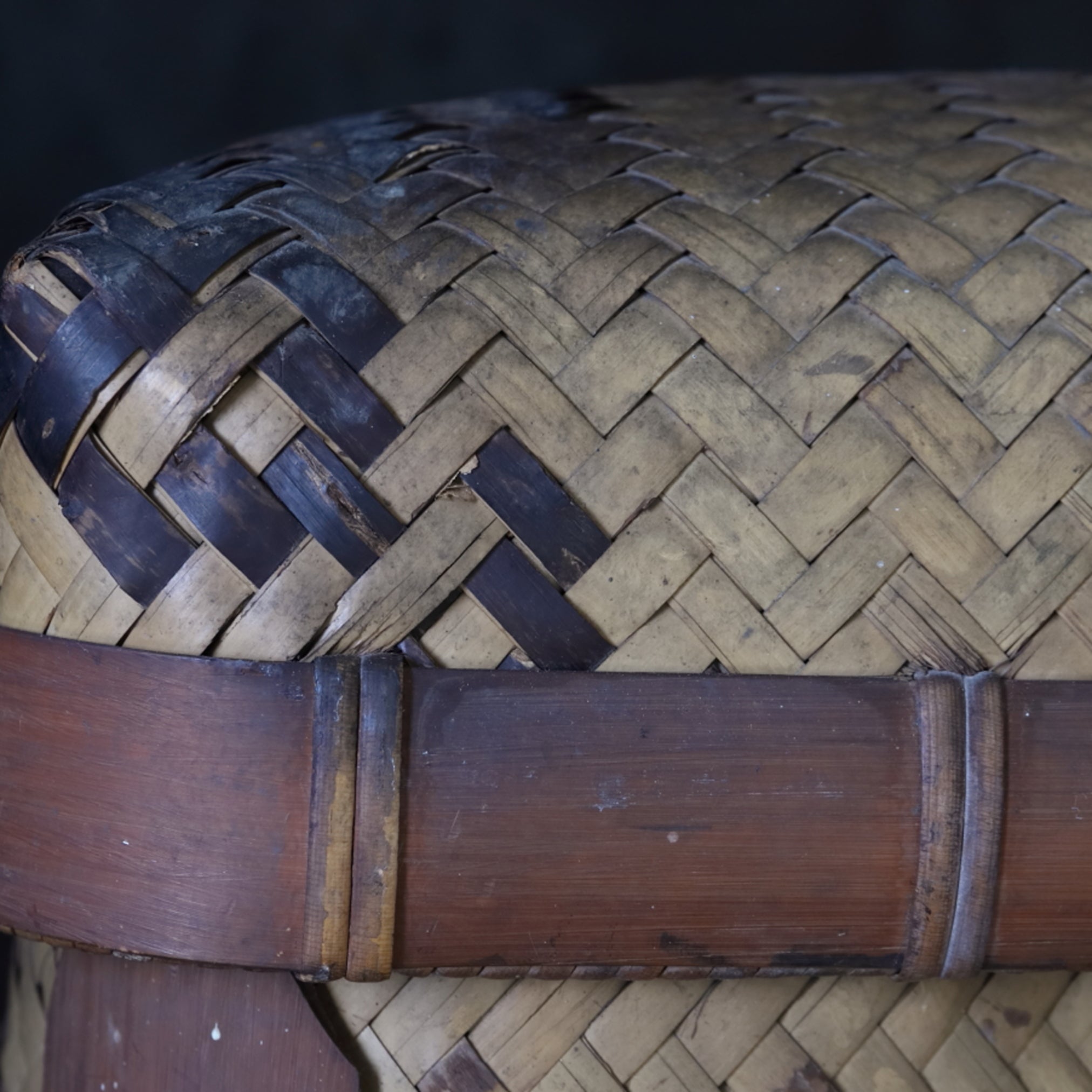 LARGE KUDZU BASKET / TEA BOX, Edo–Meiji Period(1603–1912CE)
