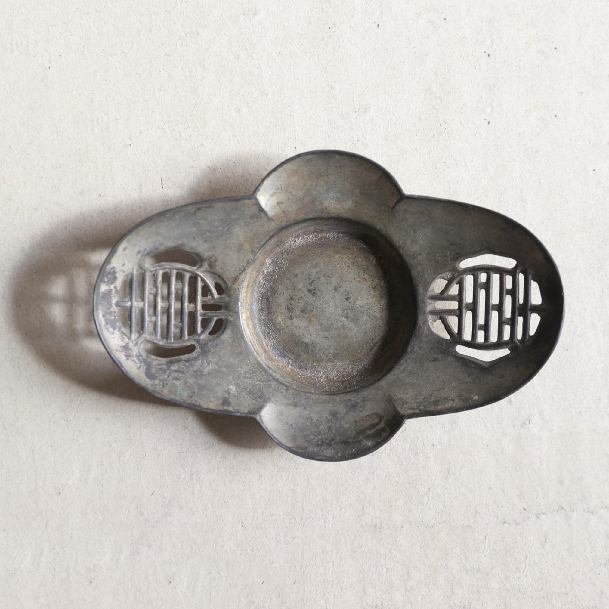 PLATILLO DE MELÓN DE ESTAÑO VIEJO, juego de 5, Dinastía Qing(1616–1911 d. C.)