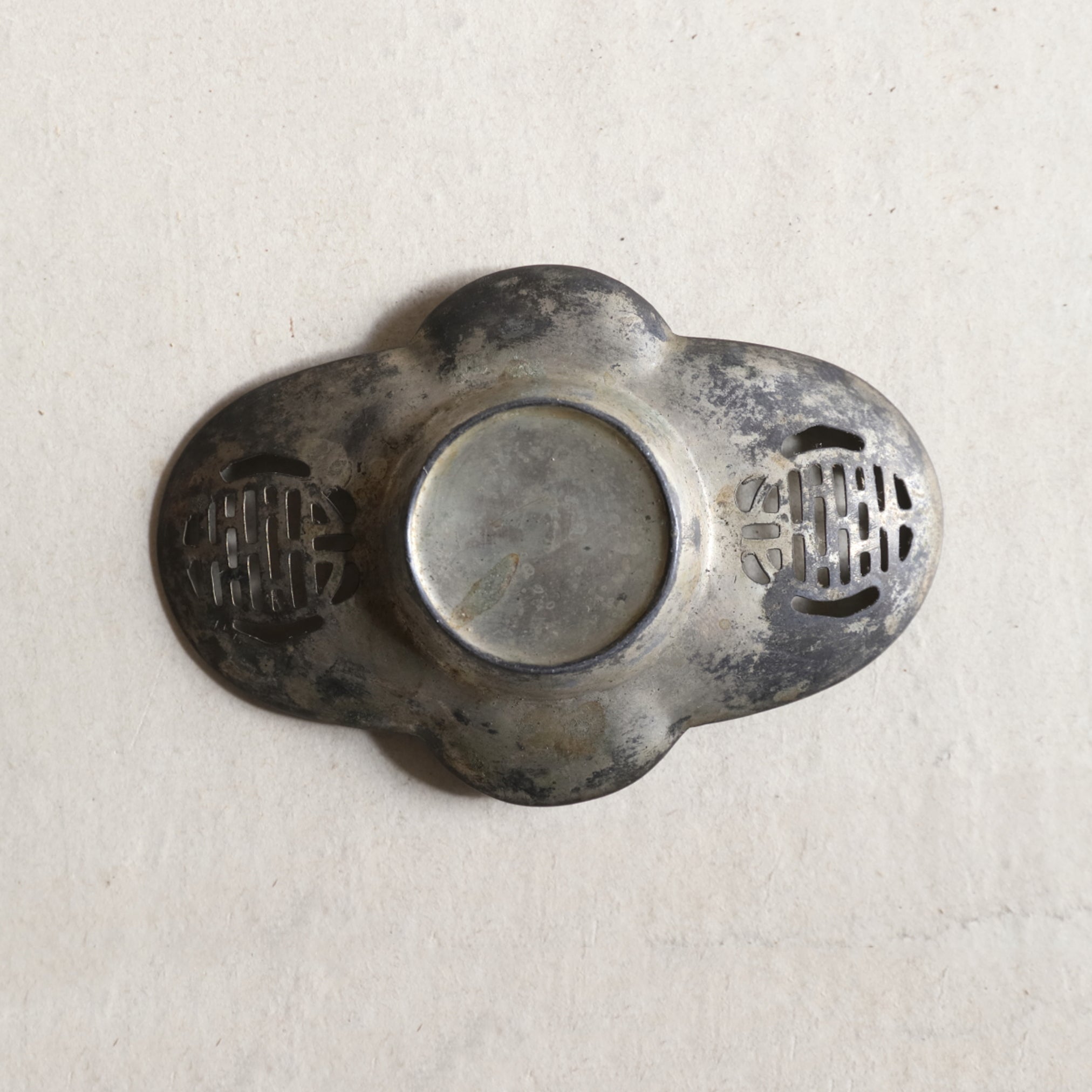 PLATILLO DE MELÓN DE ESTAÑO VIEJO, juego de 5, Dinastía Qing(1616–1911 d. C.)