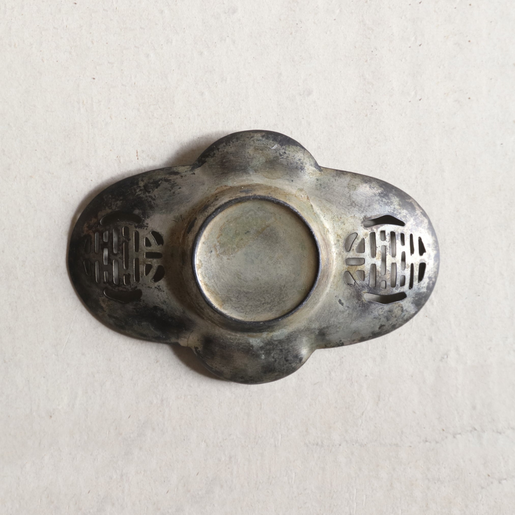 PLATILLO DE MELÓN DE ESTAÑO VIEJO, juego de 5, Dinastía Qing(1616–1911 d. C.)