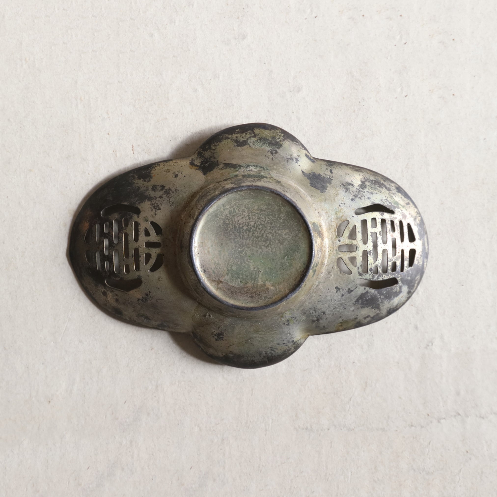 PLATILLO DE MELÓN DE ESTAÑO VIEJO, juego de 5, Dinastía Qing(1616–1911 d. C.)
