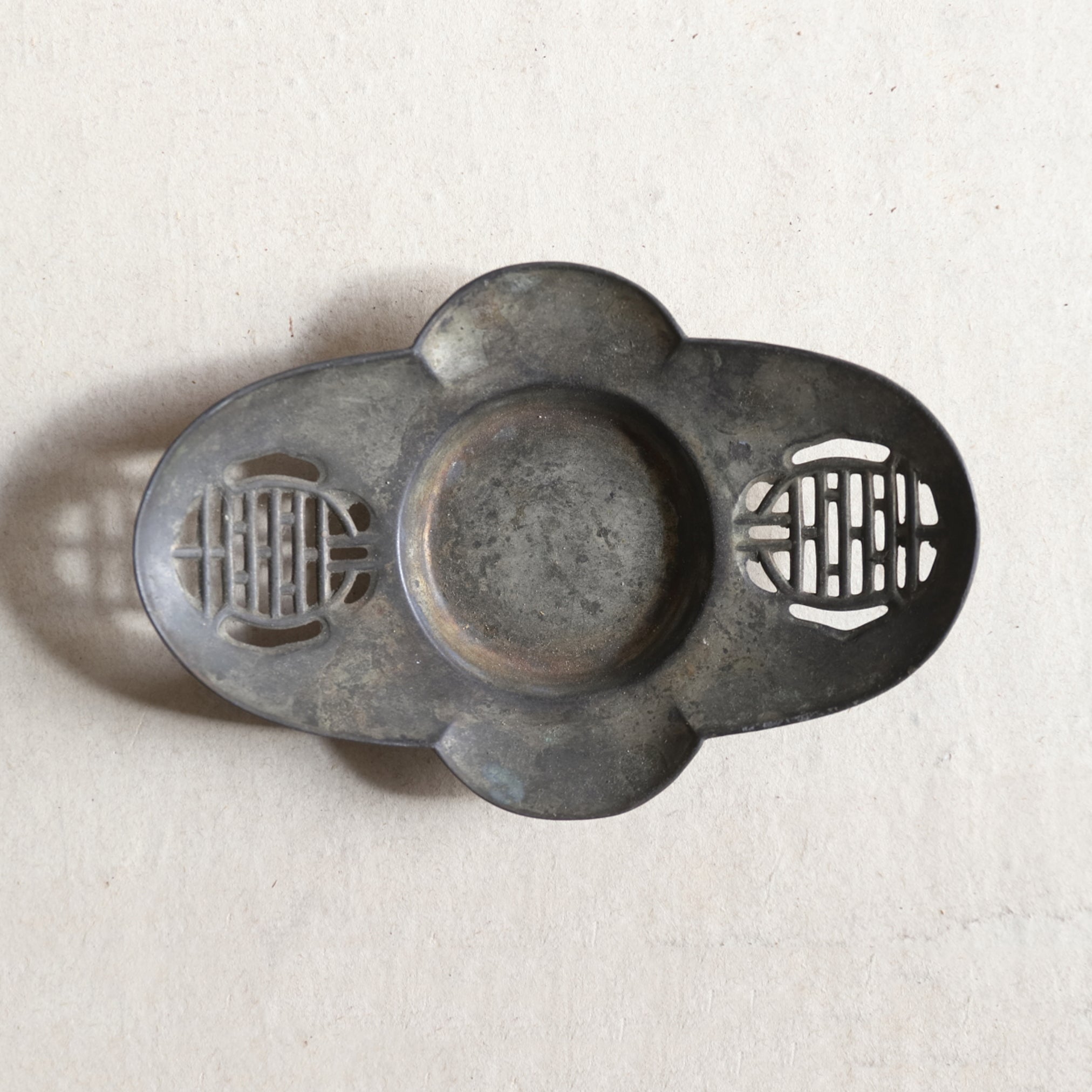 PLATILLO DE MELÓN DE ESTAÑO VIEJO, juego de 5, Dinastía Qing(1616–1911 d. C.)