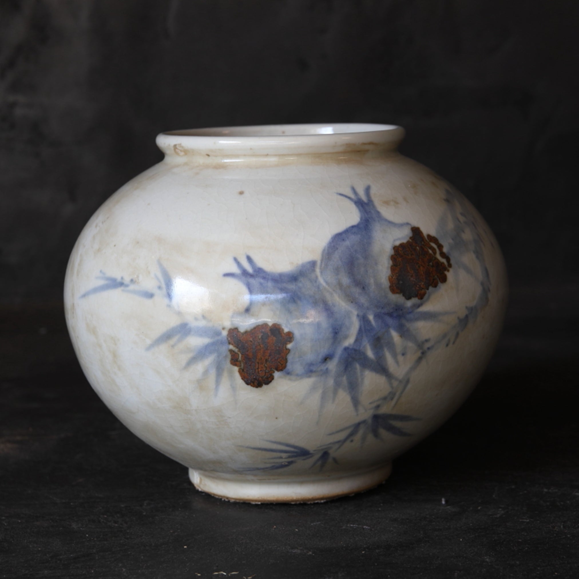 GEFÄSS, Unterglasur-kupferrotes mit Granatapfelmotiv, Joseon-Dynastie(1392–1897 n. Chr.)