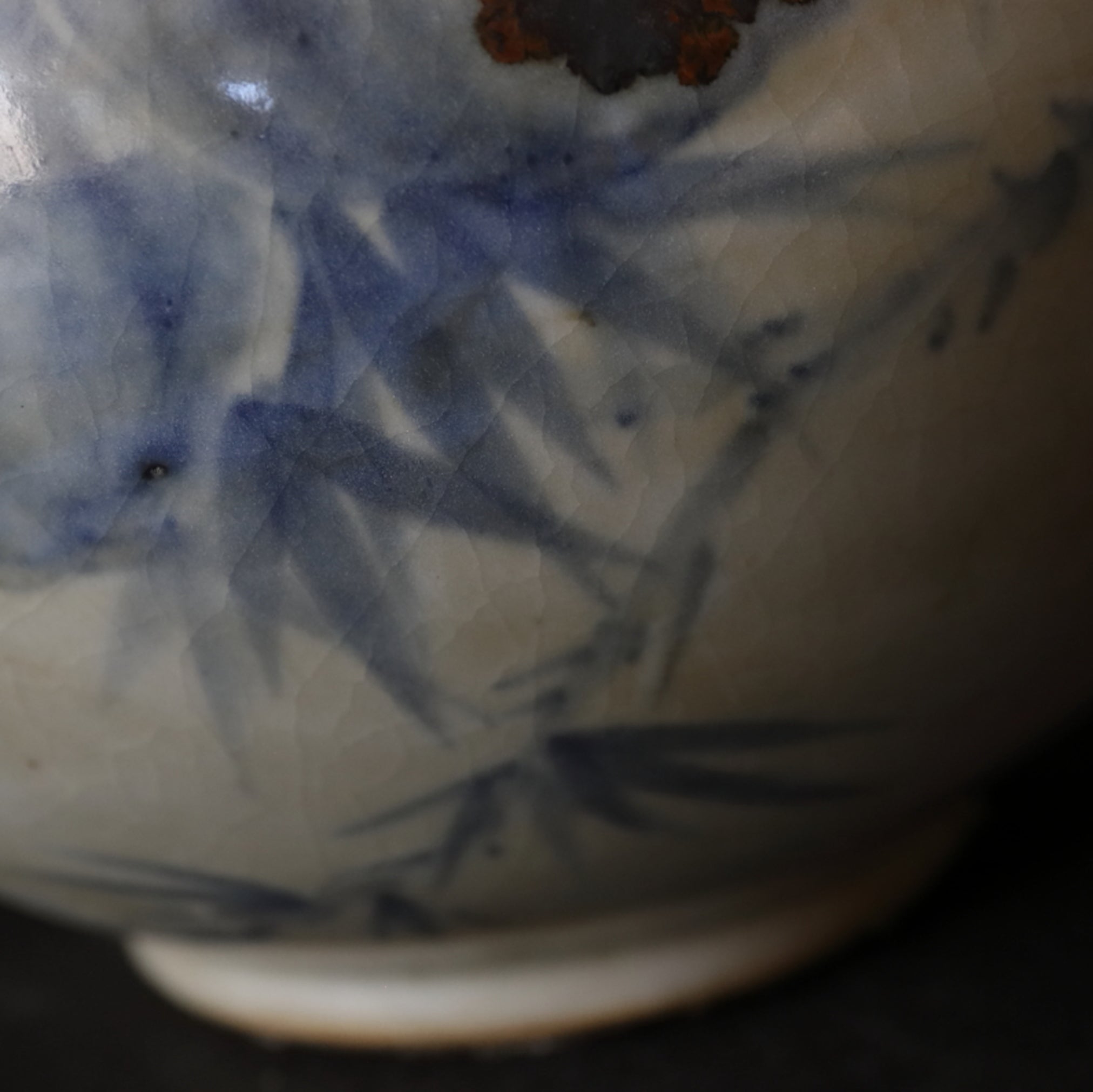 GEFÄSS, Unterglasur-kupferrotes mit Granatapfelmotiv, Joseon-Dynastie(1392–1897 n. Chr.)