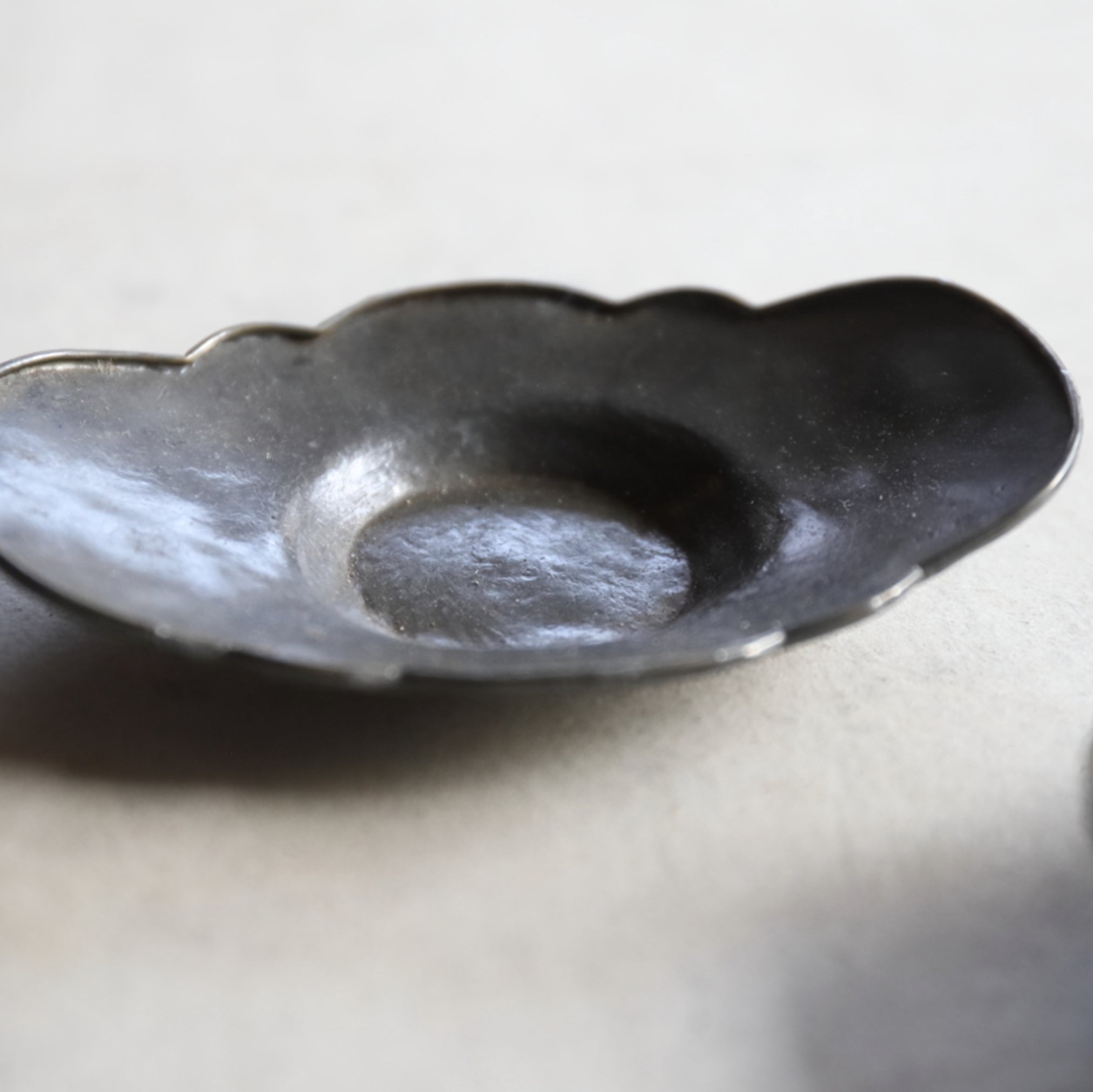 PLATILLO DE MELÓN DE ESTAÑO VIEJO, juego de 5, Dinastía Qing(1616–1911 d. C.)