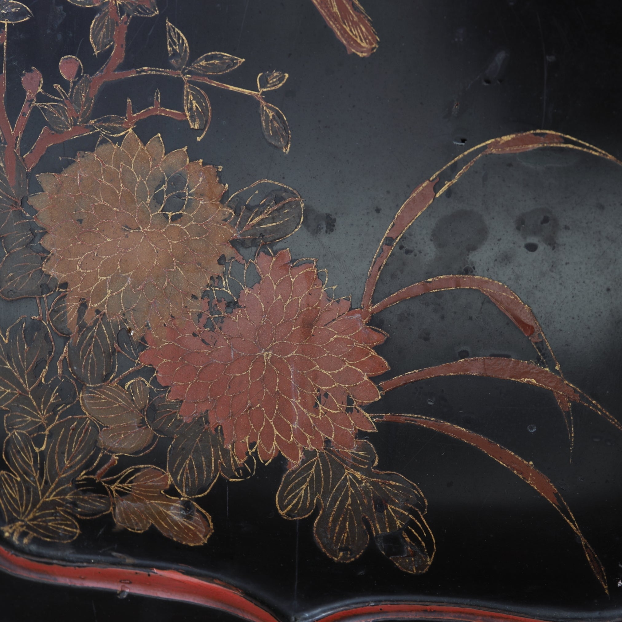 YOHŌDANA, Maki-e with flower-and-bird design