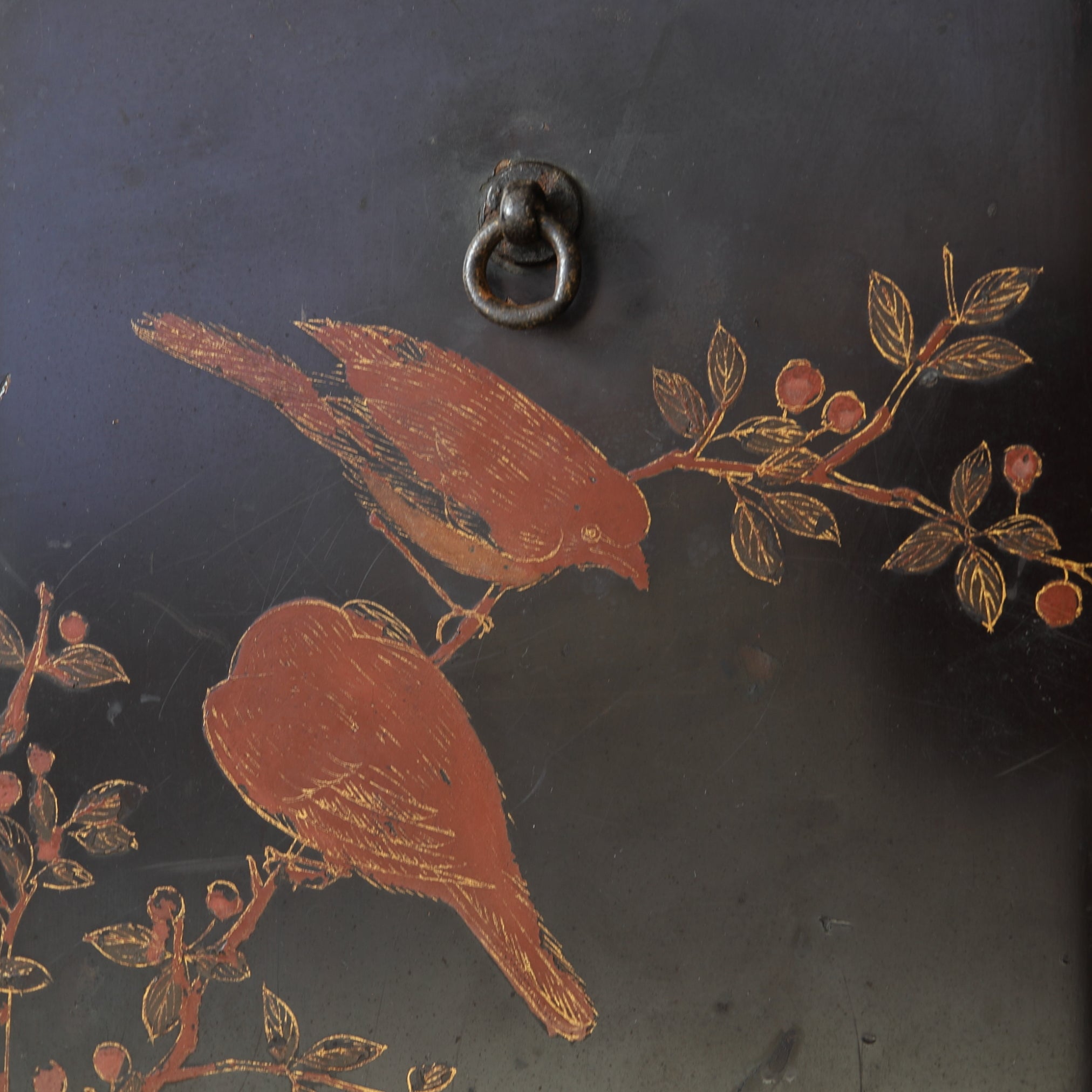 YOHŌDANA, Maki-e with flower-and-bird design