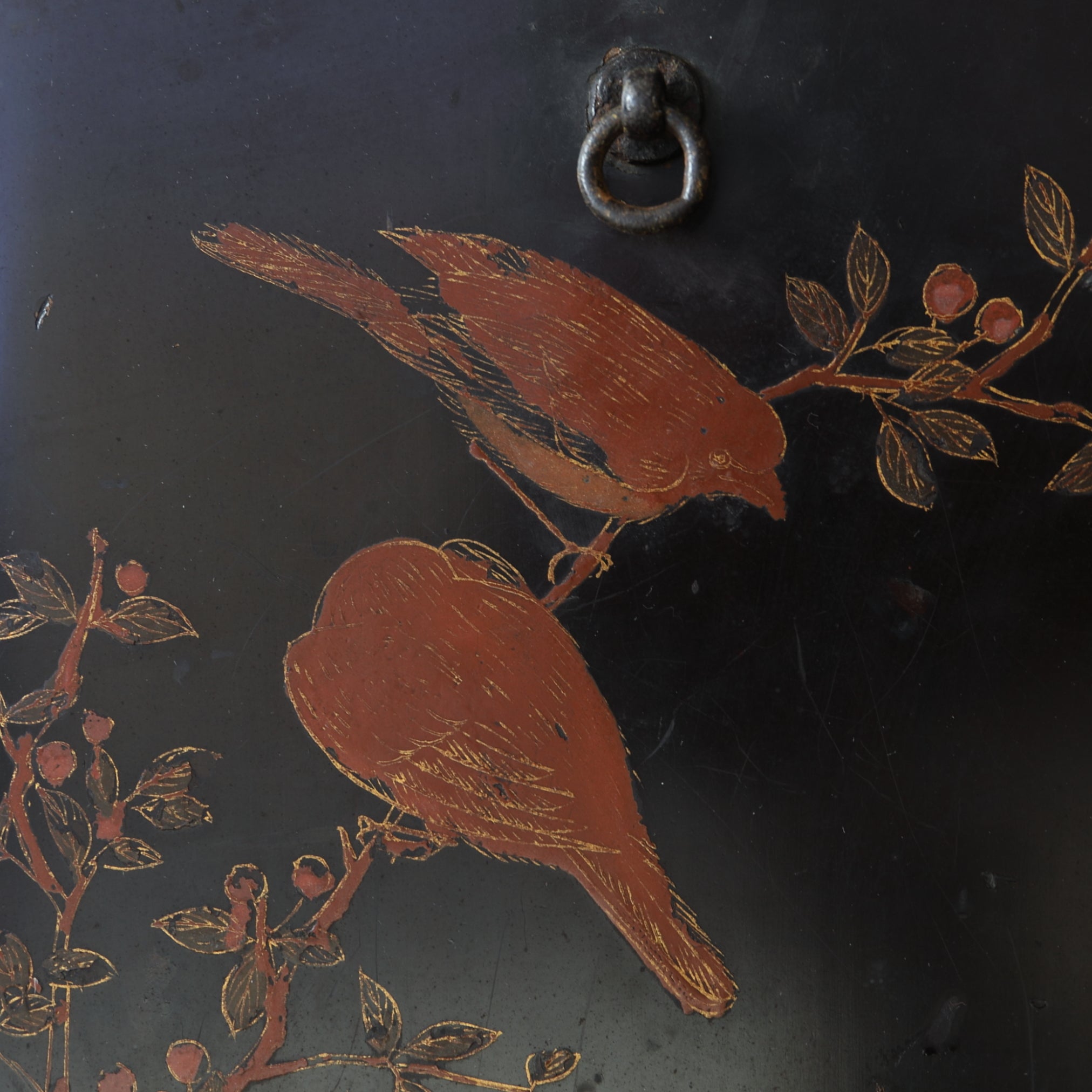 YOHŌDANA, Maki-e with flower-and-bird design