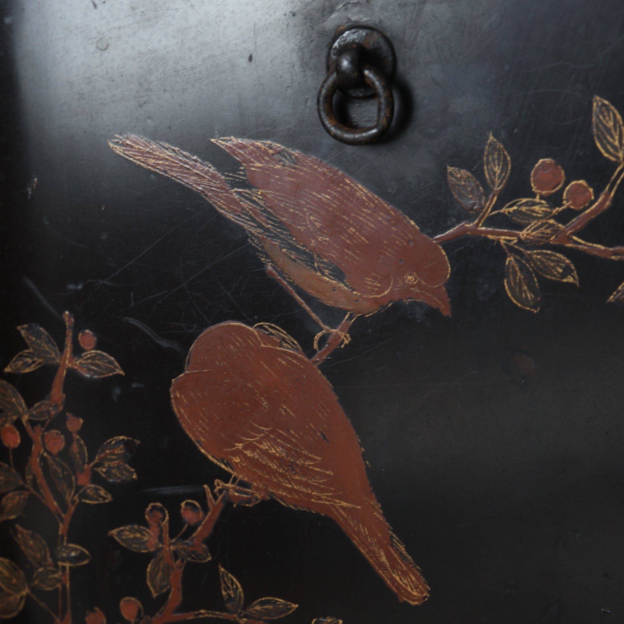 YOHŌDANA, Maki-e with flower-and-bird design