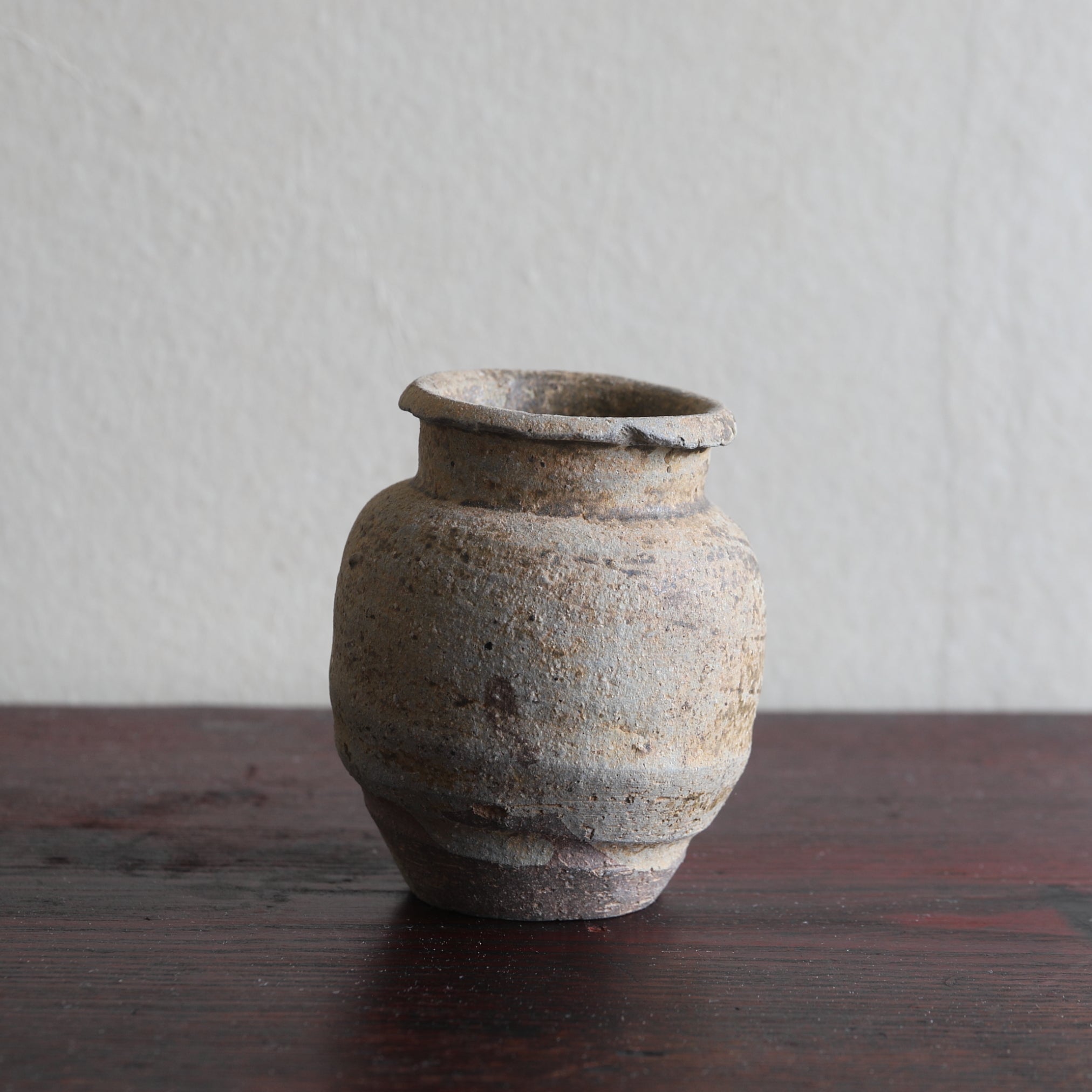 SMALL JAR, Ko-Seto, ash-glazed, Muromachi Period(1336–1573CE)