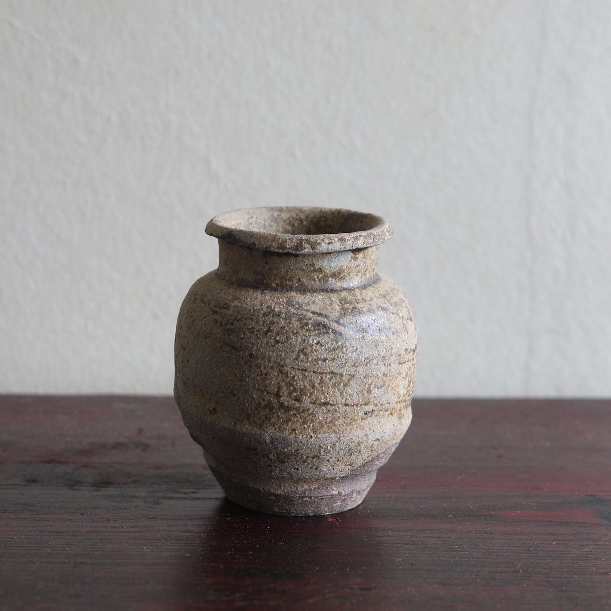 SMALL JAR, Ko-Seto, ash-glazed, Muromachi Period(1336–1573CE)