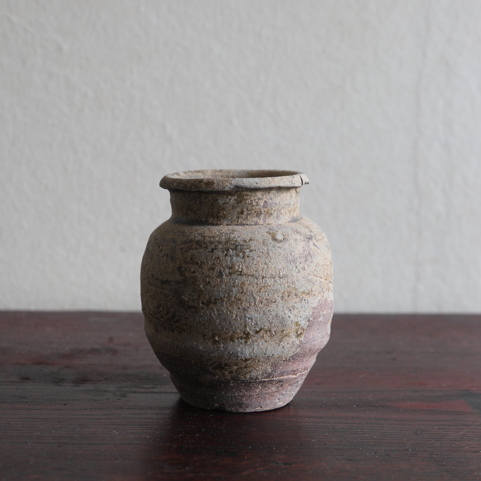 SMALL JAR, Ko-Seto, ash-glazed, Muromachi Period(1336–1573CE)