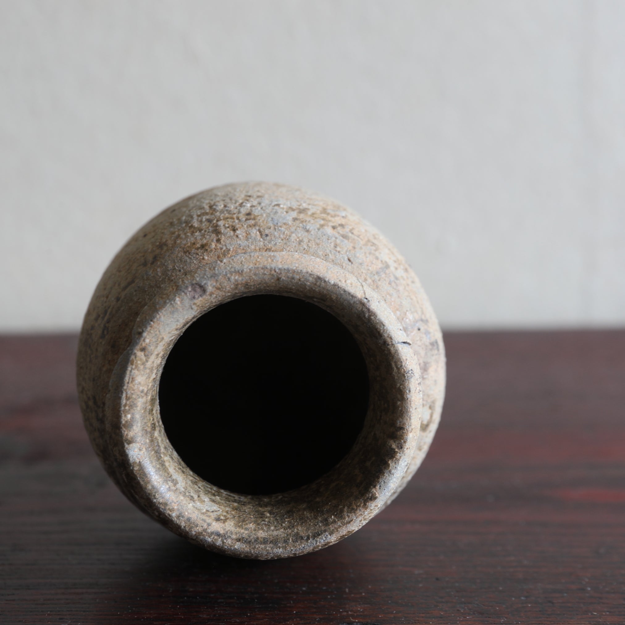 SMALL JAR, Ko-Seto, ash-glazed, Muromachi Period(1336–1573CE)