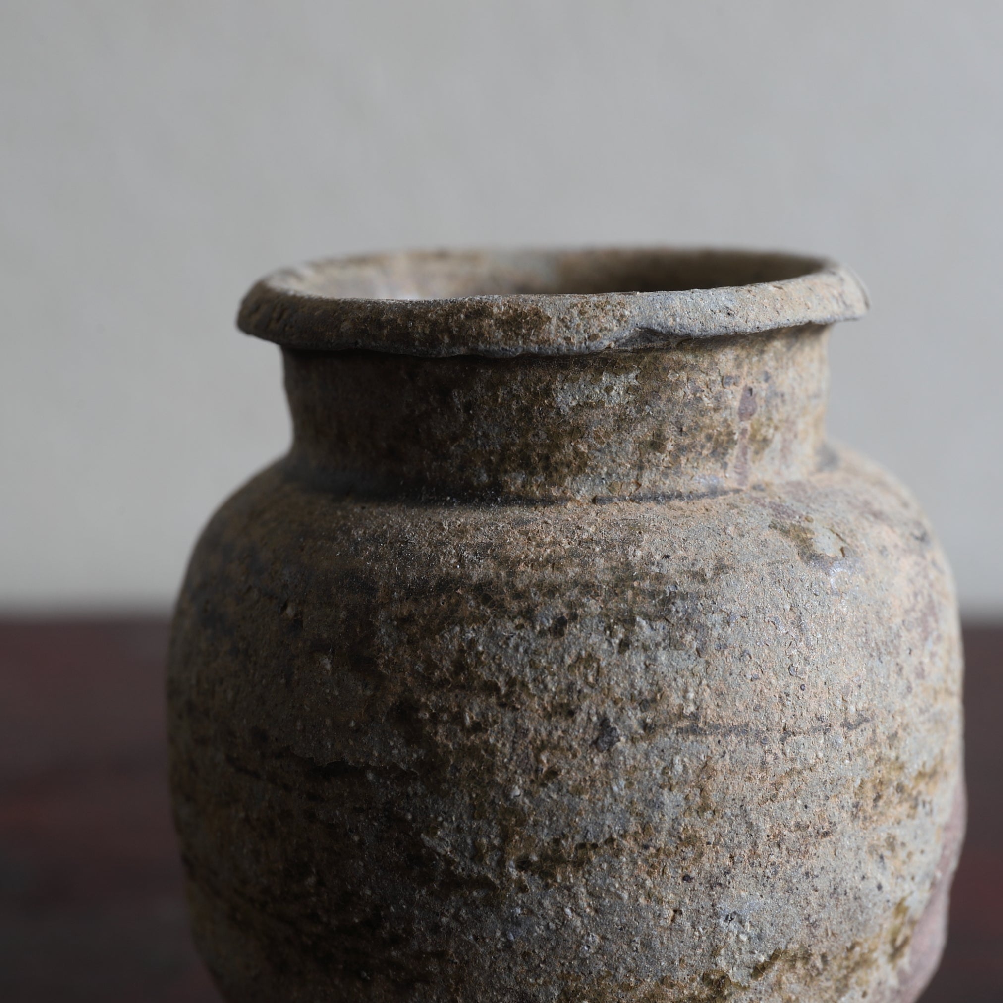SMALL JAR, Ko-Seto, ash-glazed, Muromachi Period(1336–1573CE)