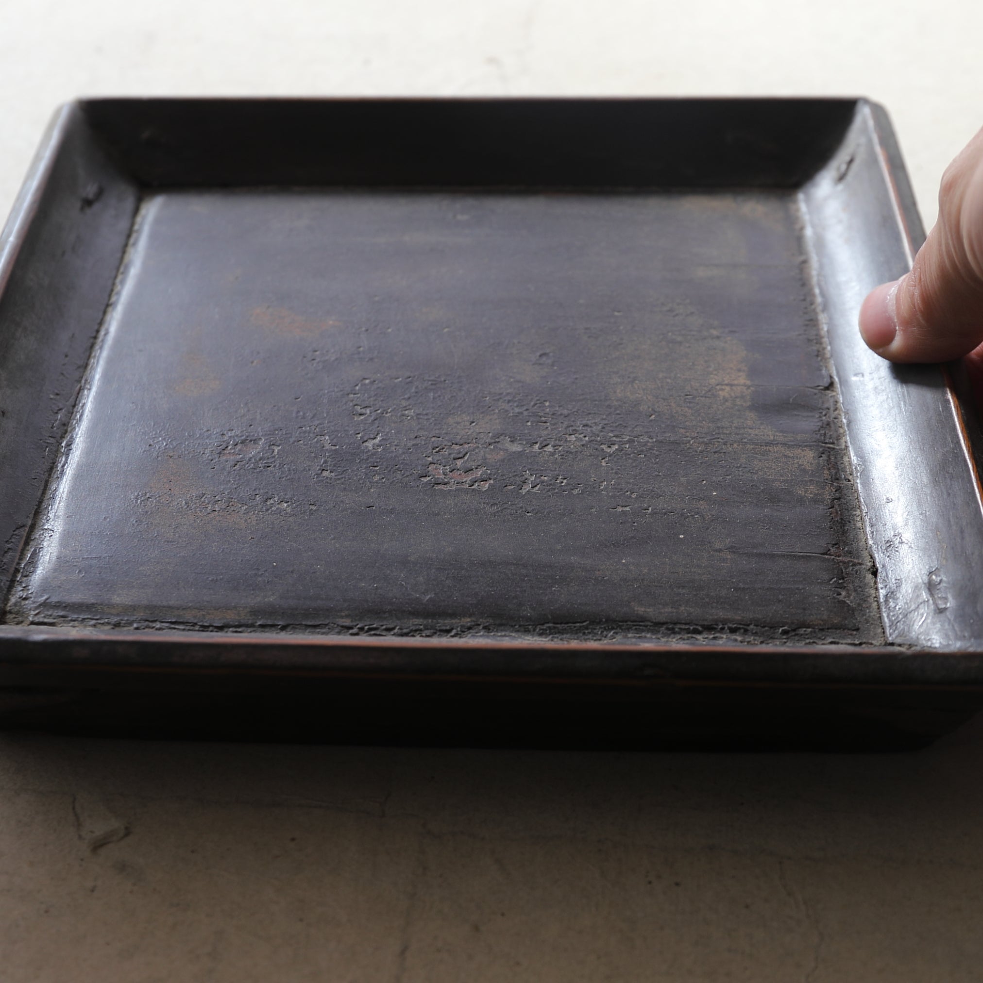 BANDEJA CUADRADA PARA SENCHA DE MADERA, a1, Dinastía Joseon(1392–1897 d. C.)