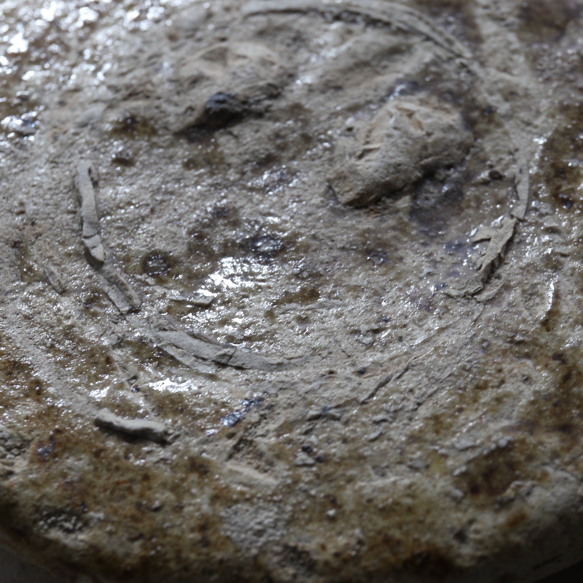 PLATO PLACA DE CERÁMICA, Ko-Karatsu / Herramienta de horno, a