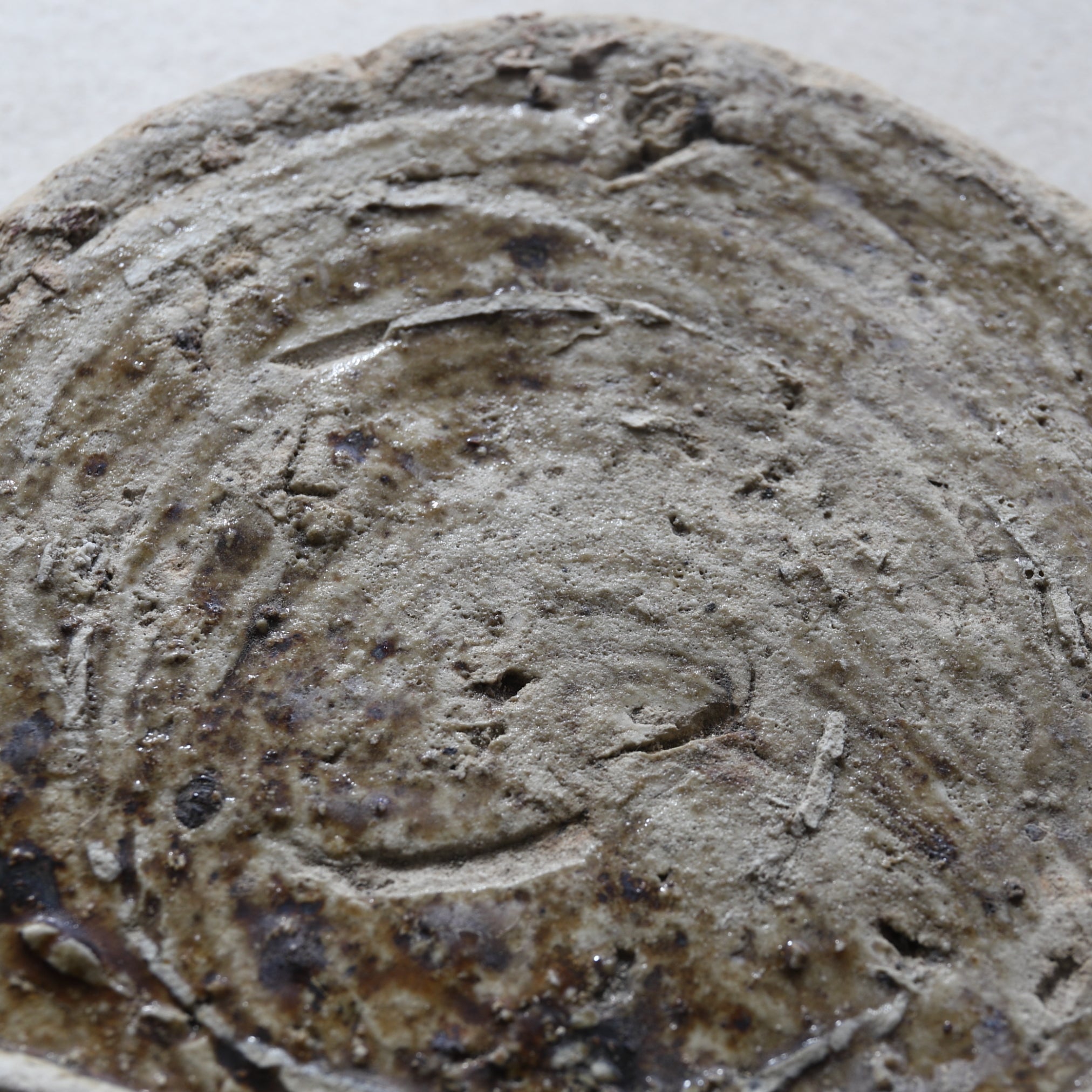PLATO PLACA DE CERÁMICA, Ko-Karatsu / Herramienta de horno, a