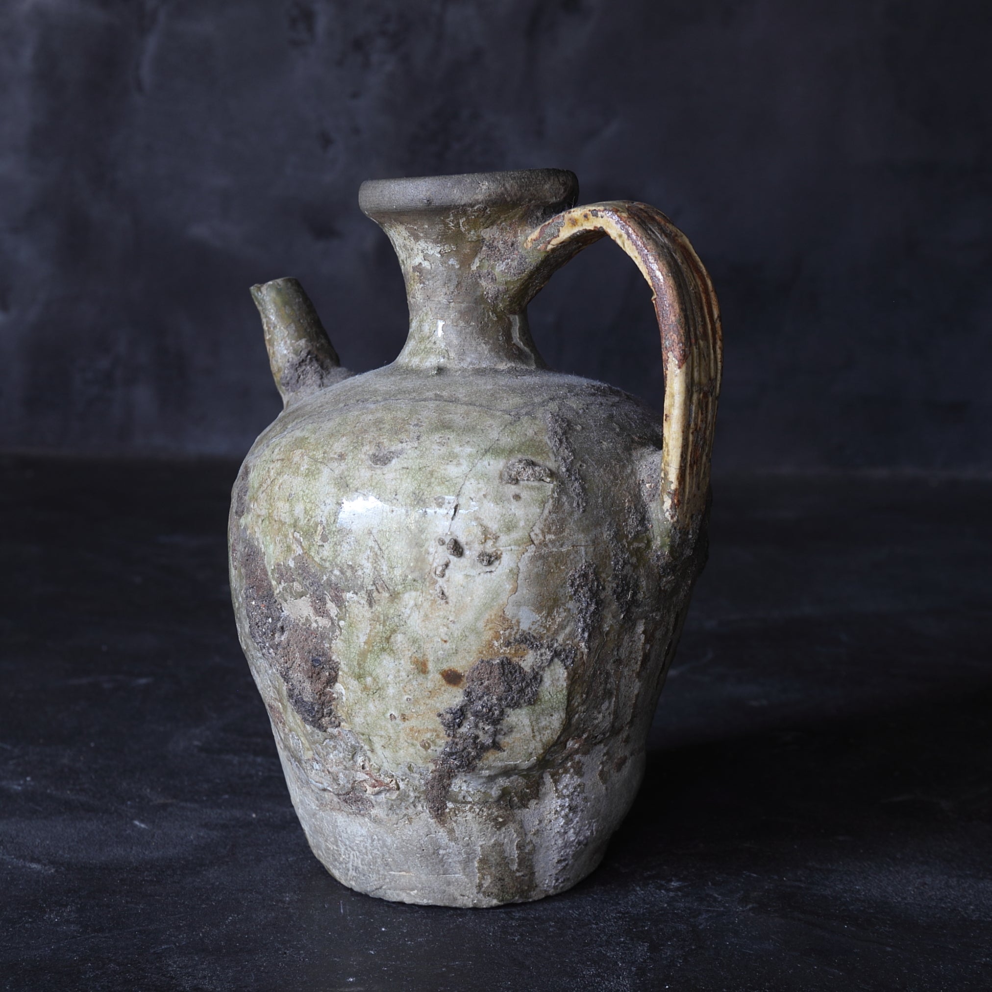BROCCA, Ko-Seto, smaltato a cenere, Periodo Kamakura(1185–1333 d.C.)