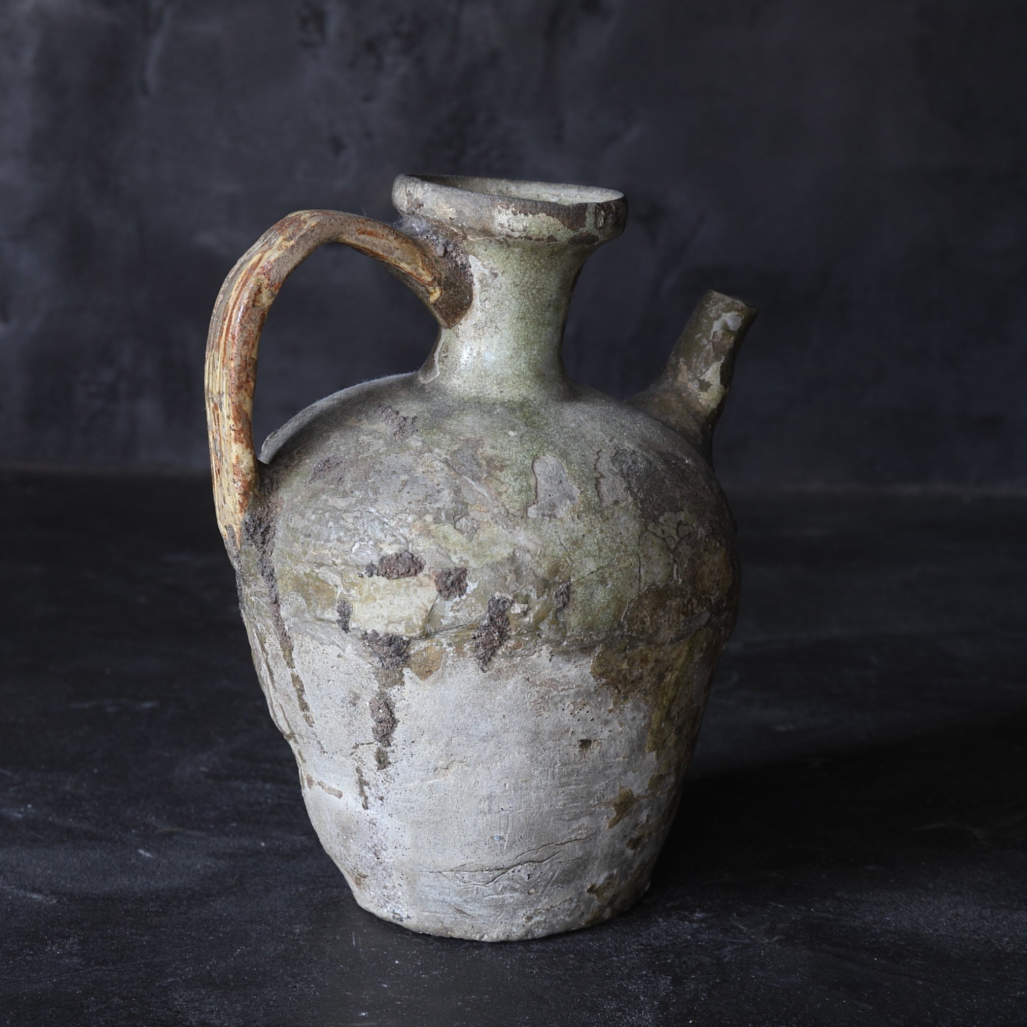 AGUAMANIL, Ko-Seto, vidriado ceniza, Período Kamakura(1185–1333 d. C.)