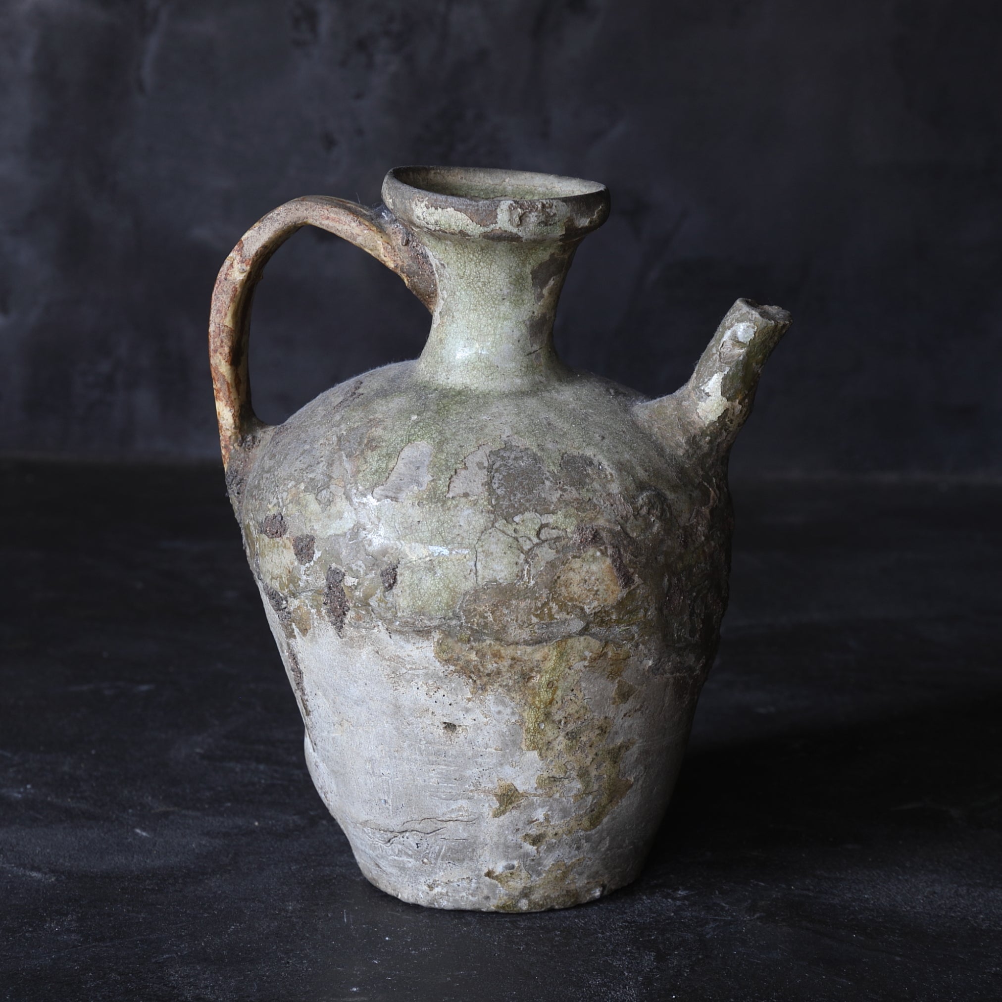AGUAMANIL, Ko-Seto, vidriado ceniza, Período Kamakura(1185–1333 d. C.)