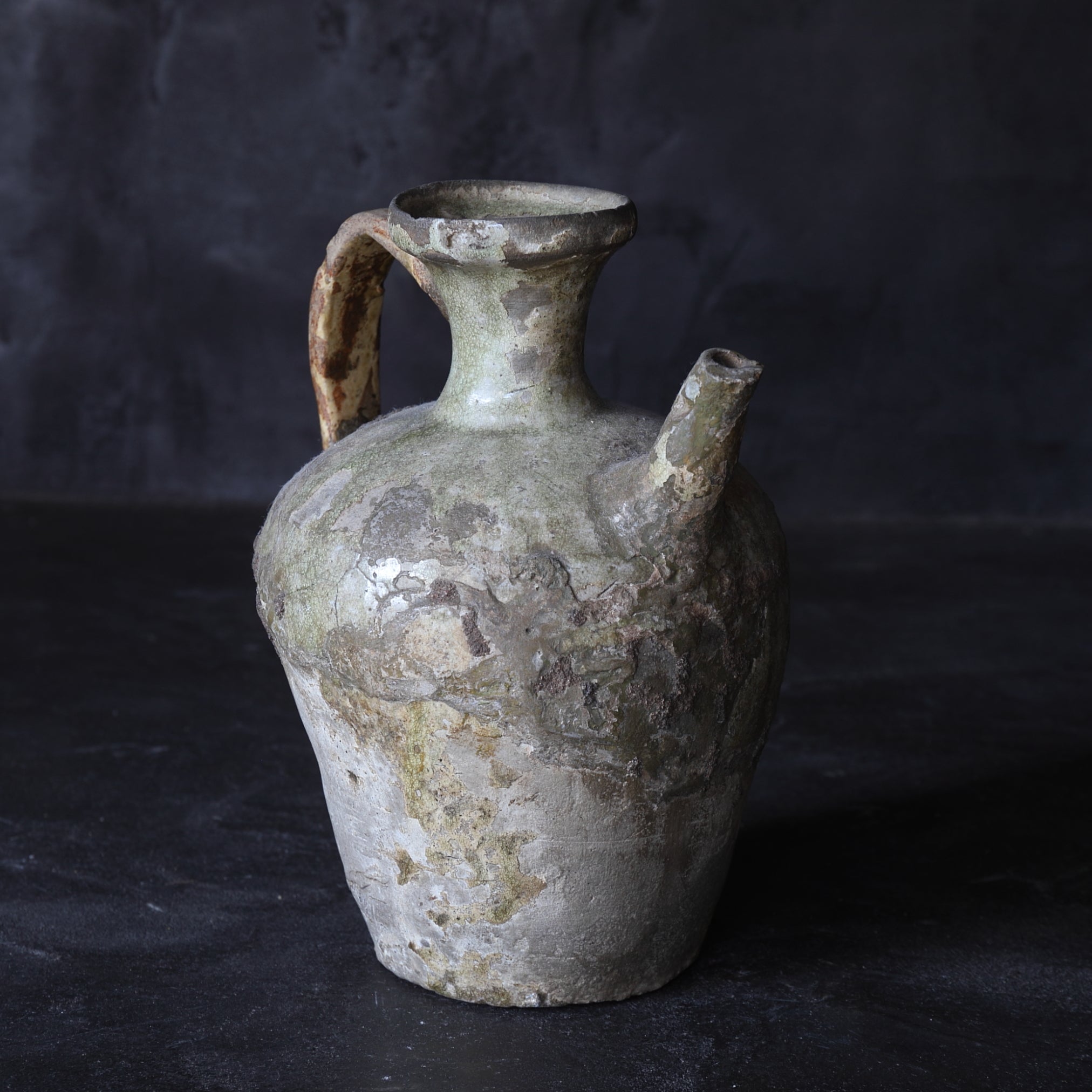 AGUAMANIL, Ko-Seto, vidriado ceniza, Período Kamakura(1185–1333 d. C.)
