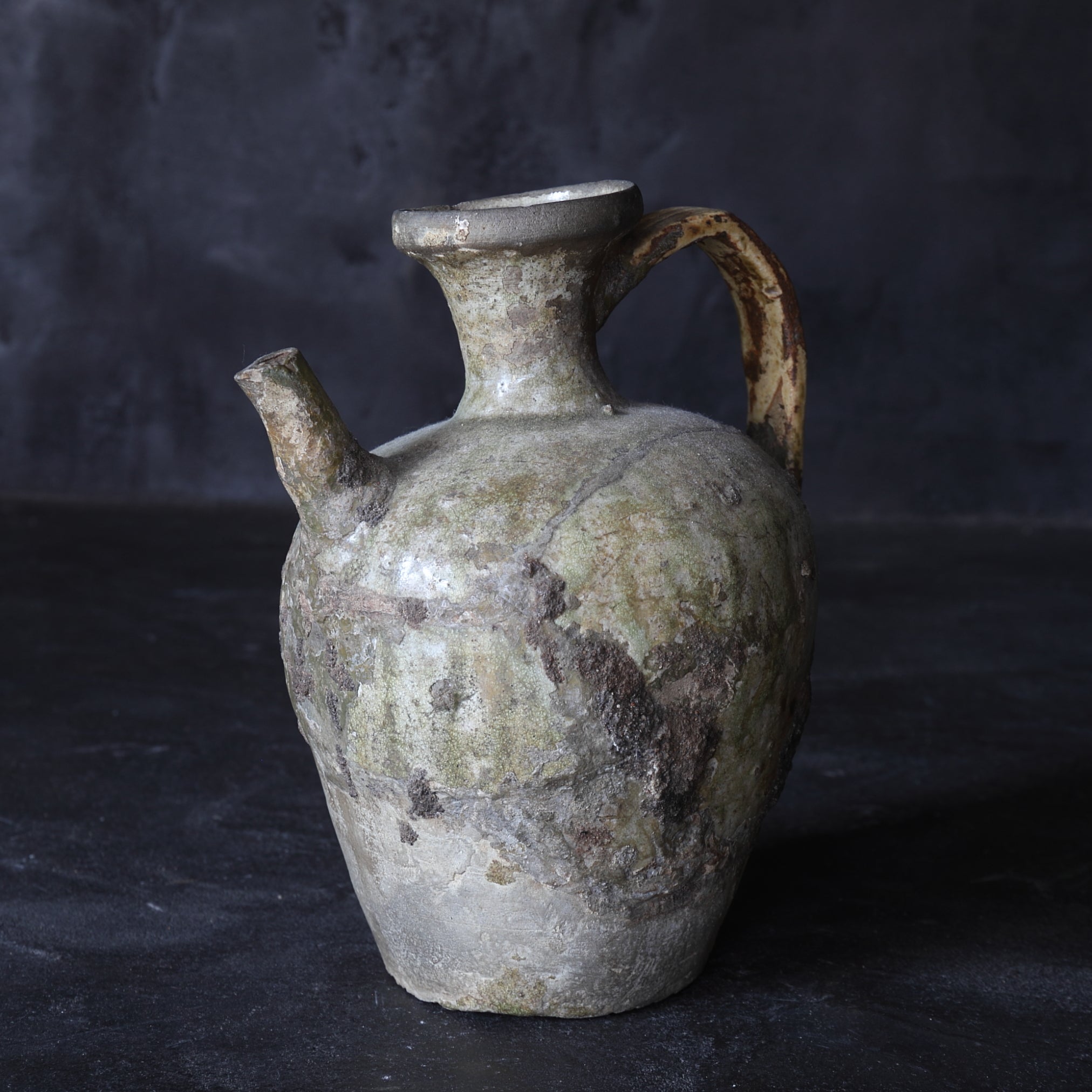 AGUAMANIL, Ko-Seto, vidriado ceniza, Período Kamakura(1185–1333 d. C.)